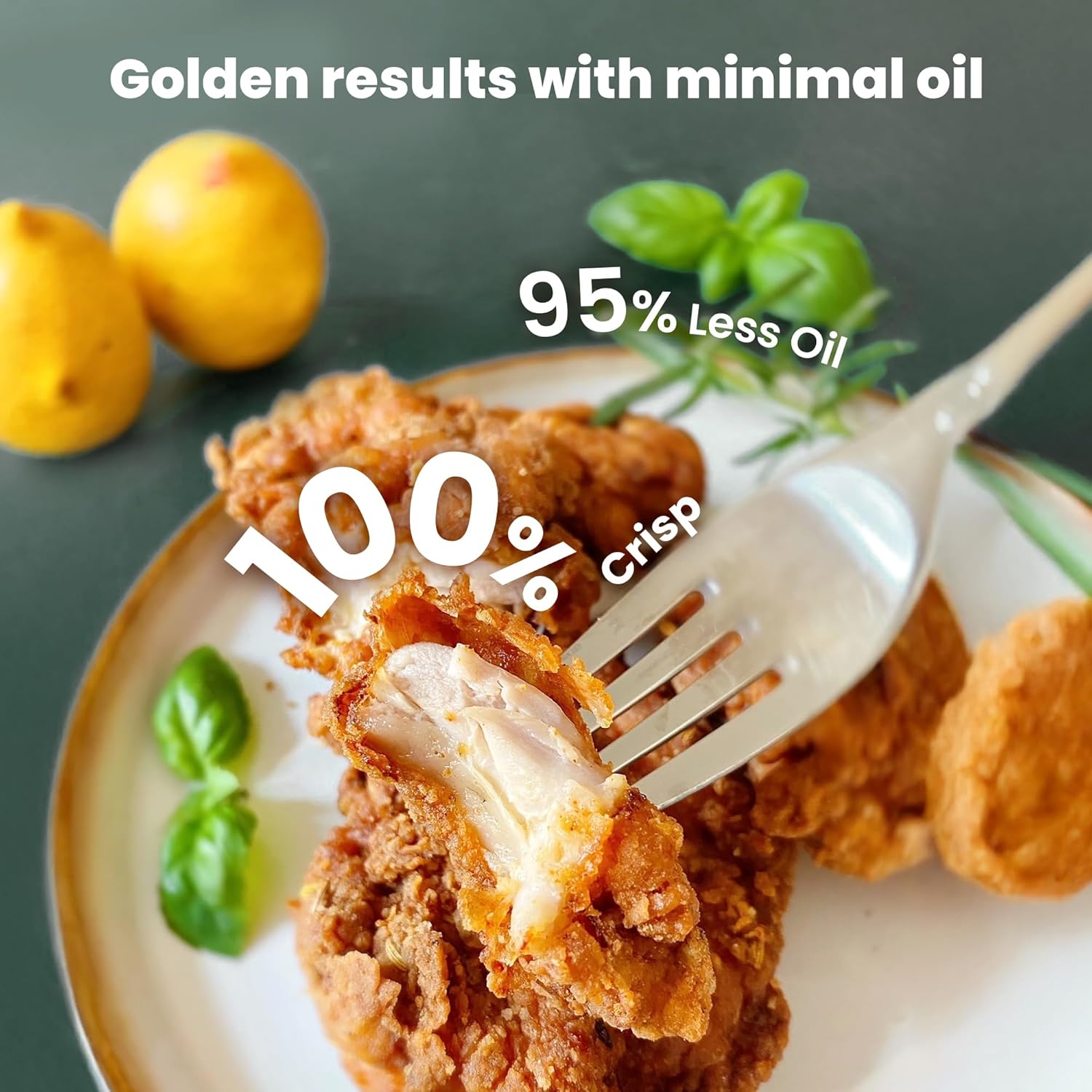 Kismile 5-in-1 Portable Glass Air Fryer, 2.6QT & 4.7QT Dual Glass Containers with Lids, 85% Less Oil, Compact Smart Air Fryer Oven for Deep Roast, Crisp, Keep Warm – Freezer & Dishwasher Safe