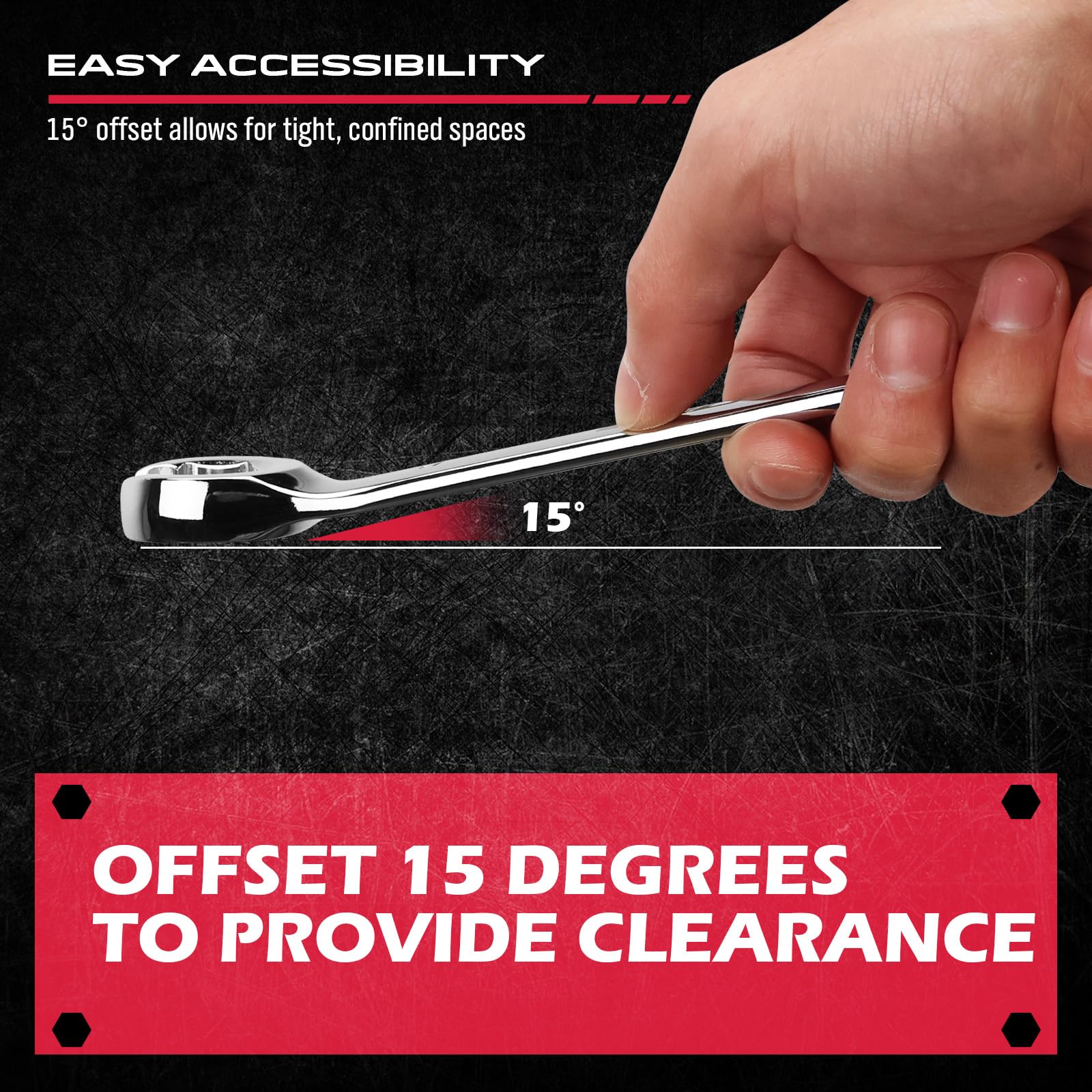 4-Piece Flare Nut Wrench Set - SAE Brake Line Wrench 1/4, 5/16, 3/8, 7/16, 1/2, 9/16, 5/8, 11/16-inch, Professional Offset Heads, Portable Organizer Pouch Included