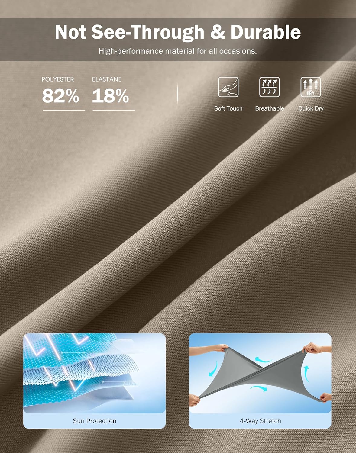 SANTINY 18" Skorts for Women 3 Pockets High Waist Long Athletic Tennis Skirt Golf Skort for Casual Summer Travel