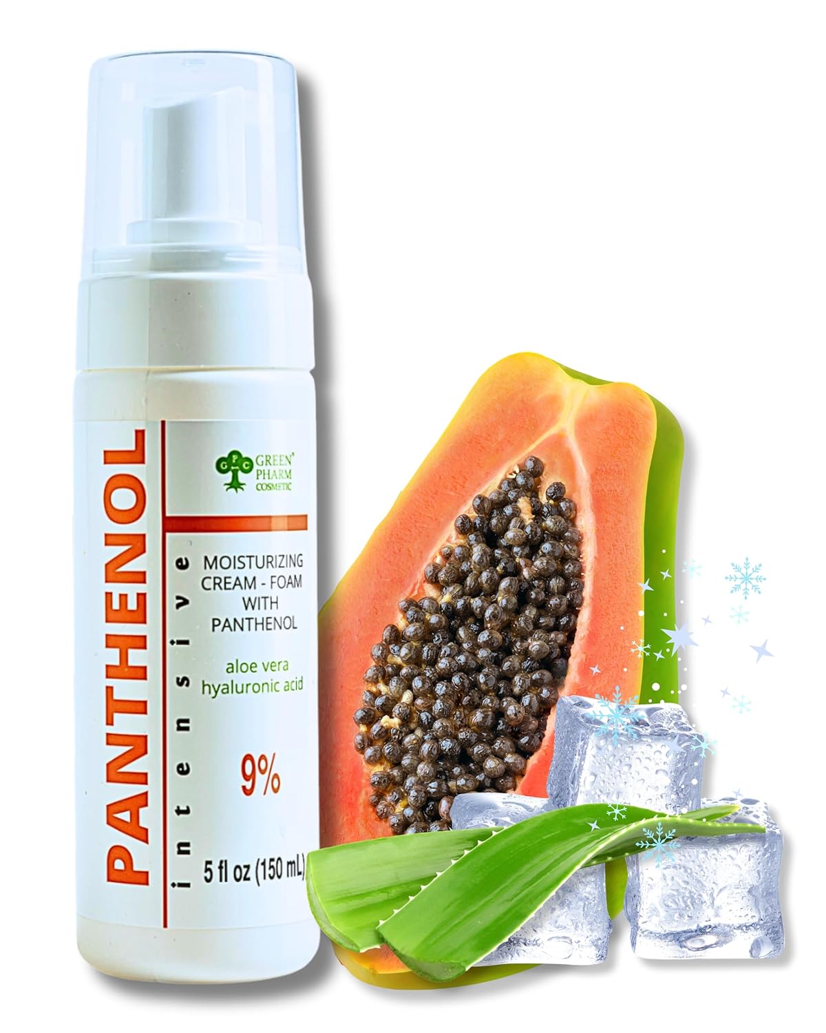 9% Panthenol Intensive Cream – Soothing Redness, Acne, Sunburn & Skin Recovery with Aloe Vera & Hyaluronic Acid – Post-Laser, Facelift, Tattoo, Burn & Hair Transplant Care, 3.4 oz