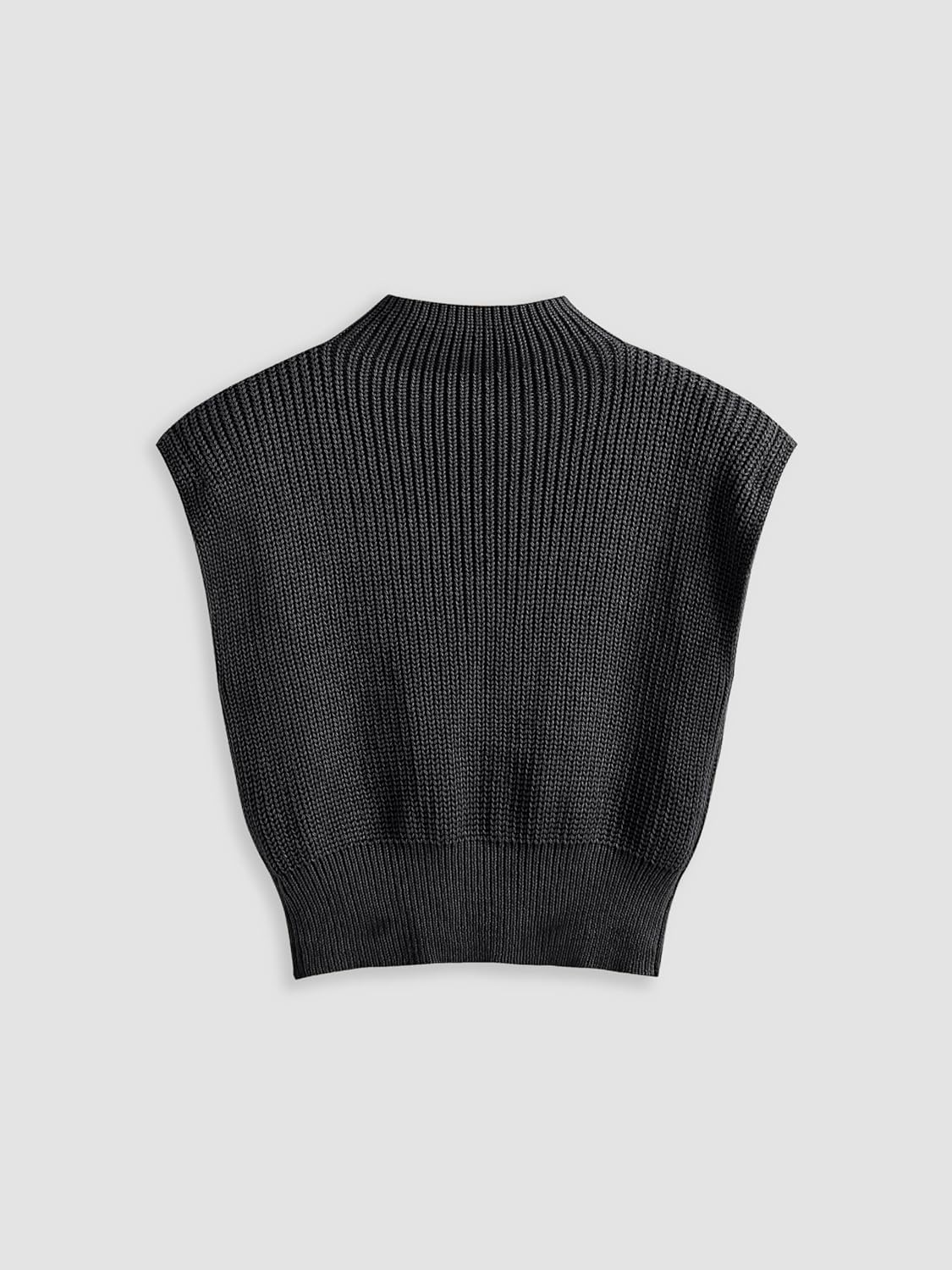 CIDER Women's Mock Neck Sleeveless Sweater Tops Cap Sleeve Sweater Vests Tank Tops