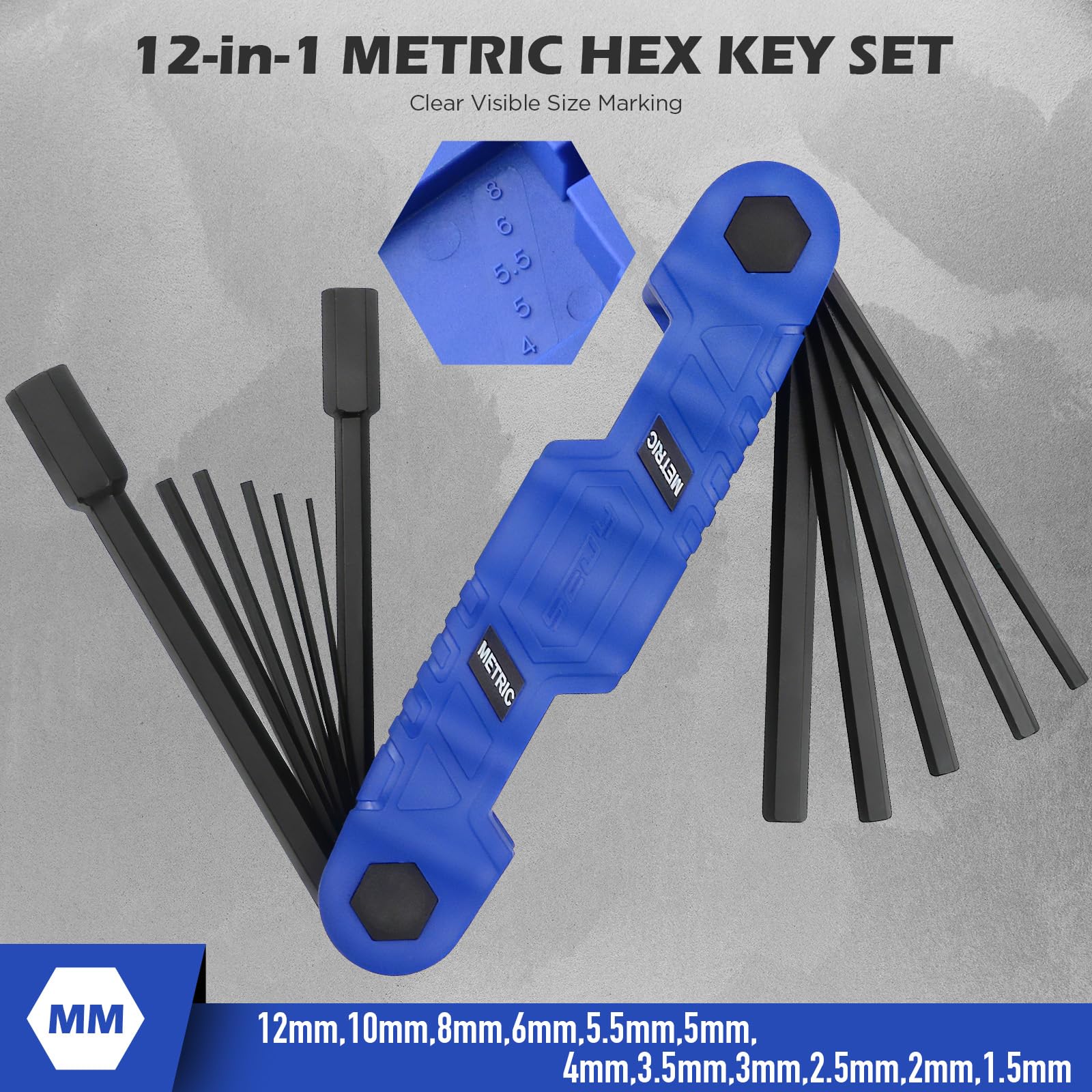 SEDY 32-Piece Hex Key Wrench Set, Metric and SAE Allen Wrenches (0.028-3/8 inch, 0.7-10 mm) L Shape Allen Keys, Chrome Vanadium Steelwith 2x Extension Handle