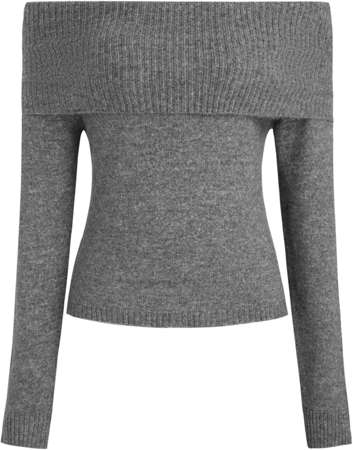 CIDER Women’s Off Shoulder Knitted Long Sleeve Tops Fall Pullover Sweater