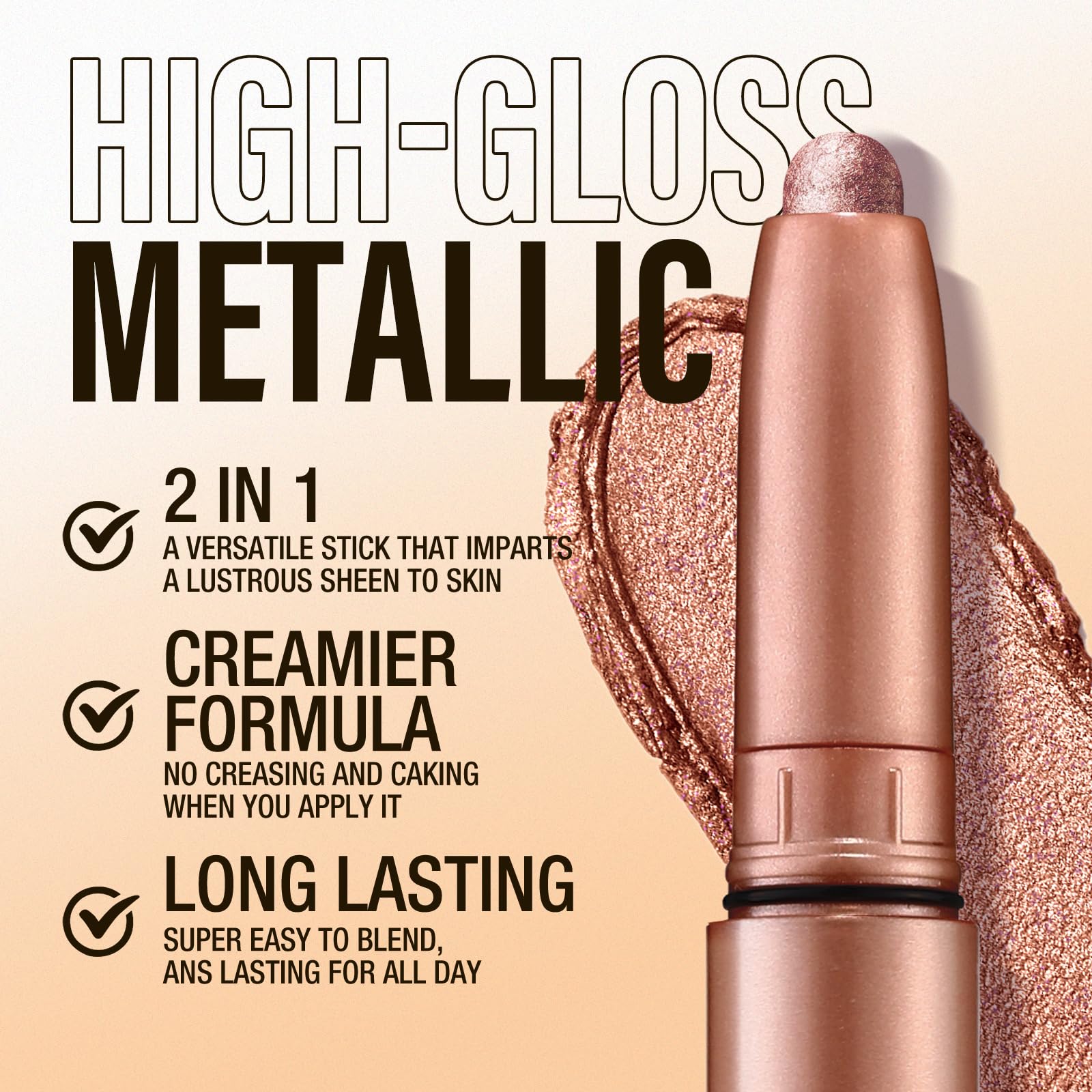 Jolilab Eyeshadow Stick Set, 8 Colors Matte Professional Bright-Colored Contouring and Highlight Eyeshadow Stick, Cream Waterproof Long Lasting High Pigmented Eye Shadow. (8, EYESHADOW B)