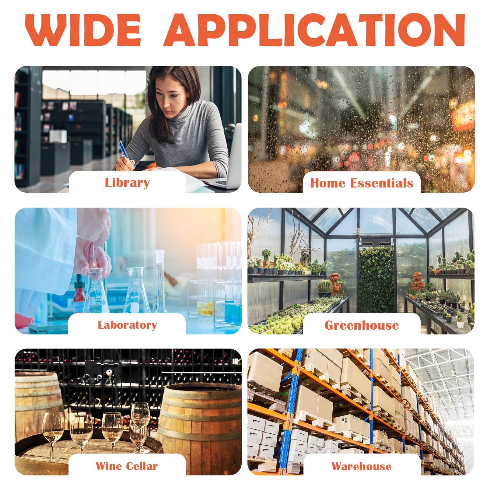 Digital Temperature Humidity Meter, Thermometer Hygrometer with Ambient Dew Point and Wet Bulb Temperature Indoor and Outdoor, Data Logger with Min/Max Hold, LCD Backlight, PT6508