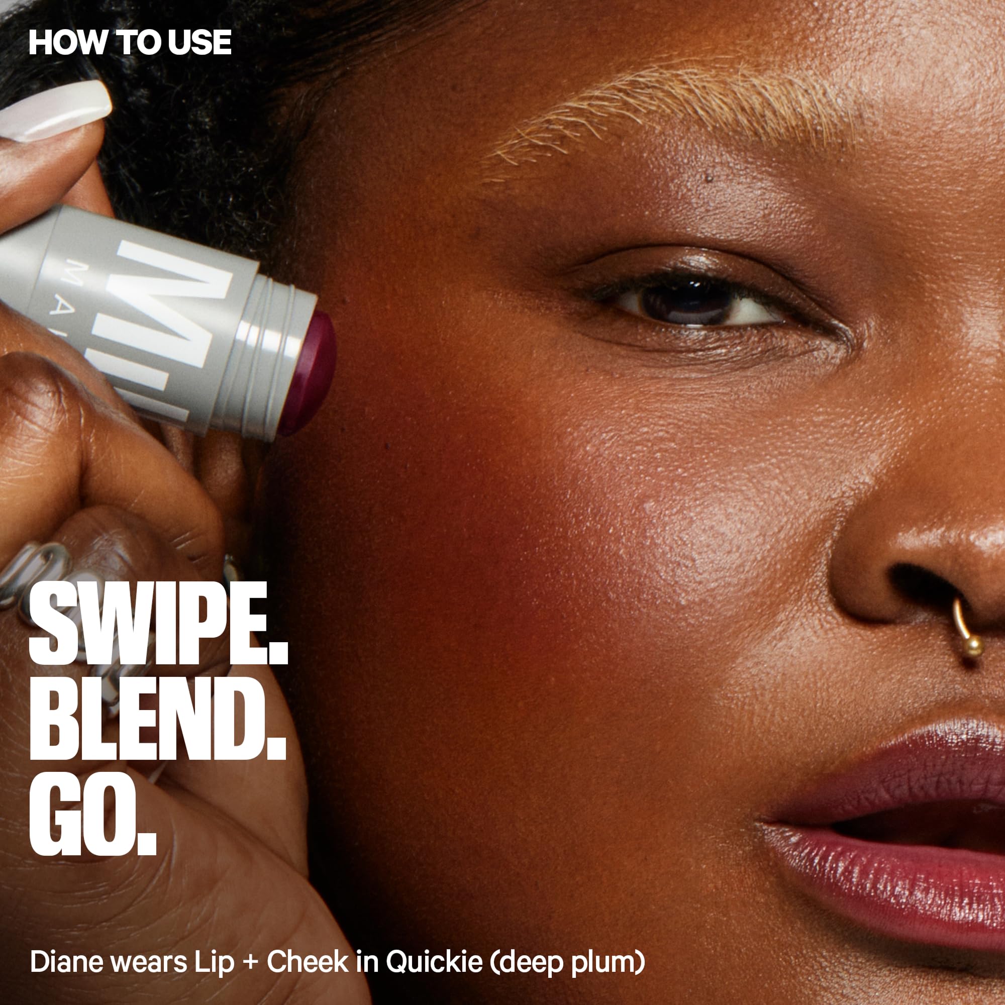 Milk Makeup Lip + Cheek Stick – Multi-Use Cream Blush + Lip Color with Mango Butter, Avocado Oil + Apricot Oil – Hydrating, Buildable, Long-Lasting, Vegan Formula – Werk, 0.21 oz