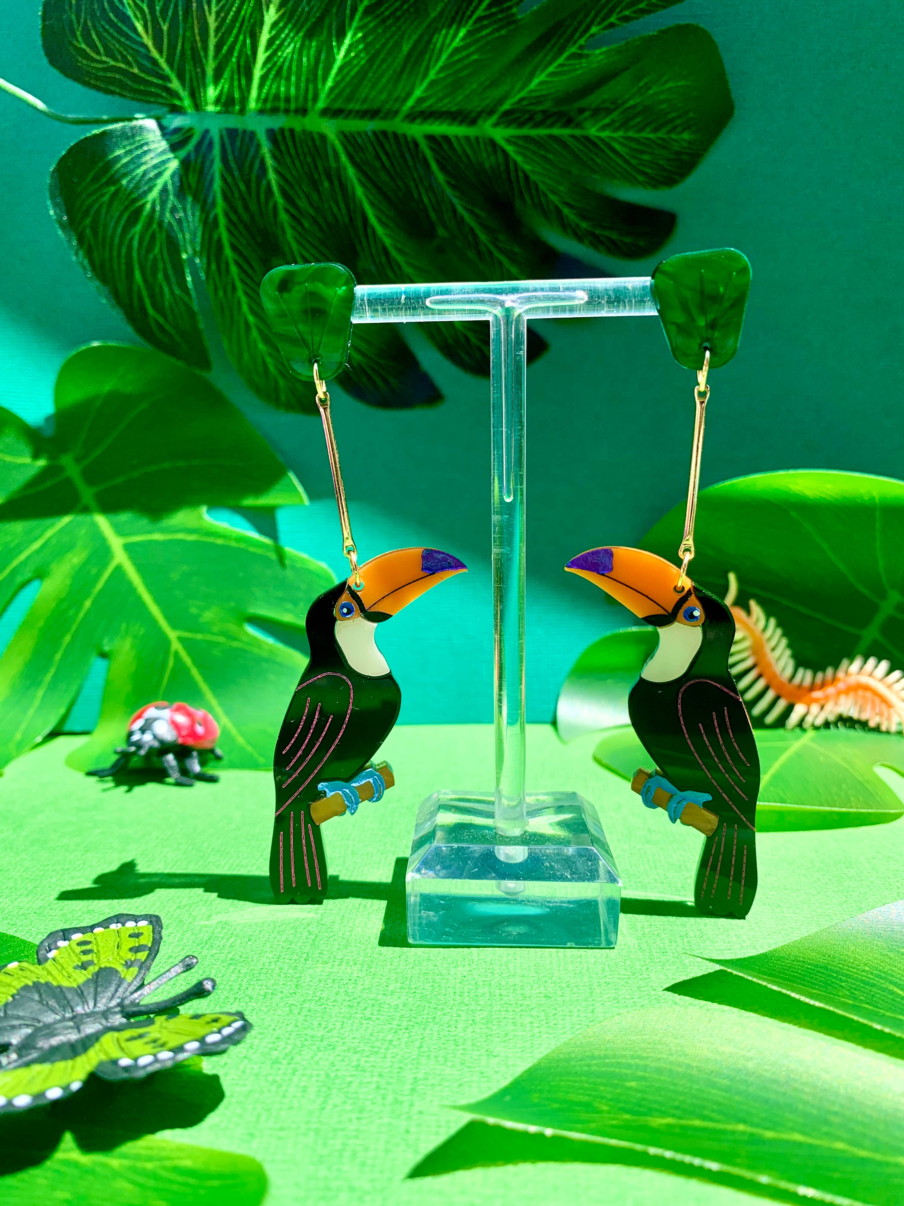 Toucans Acrylic Earrings
