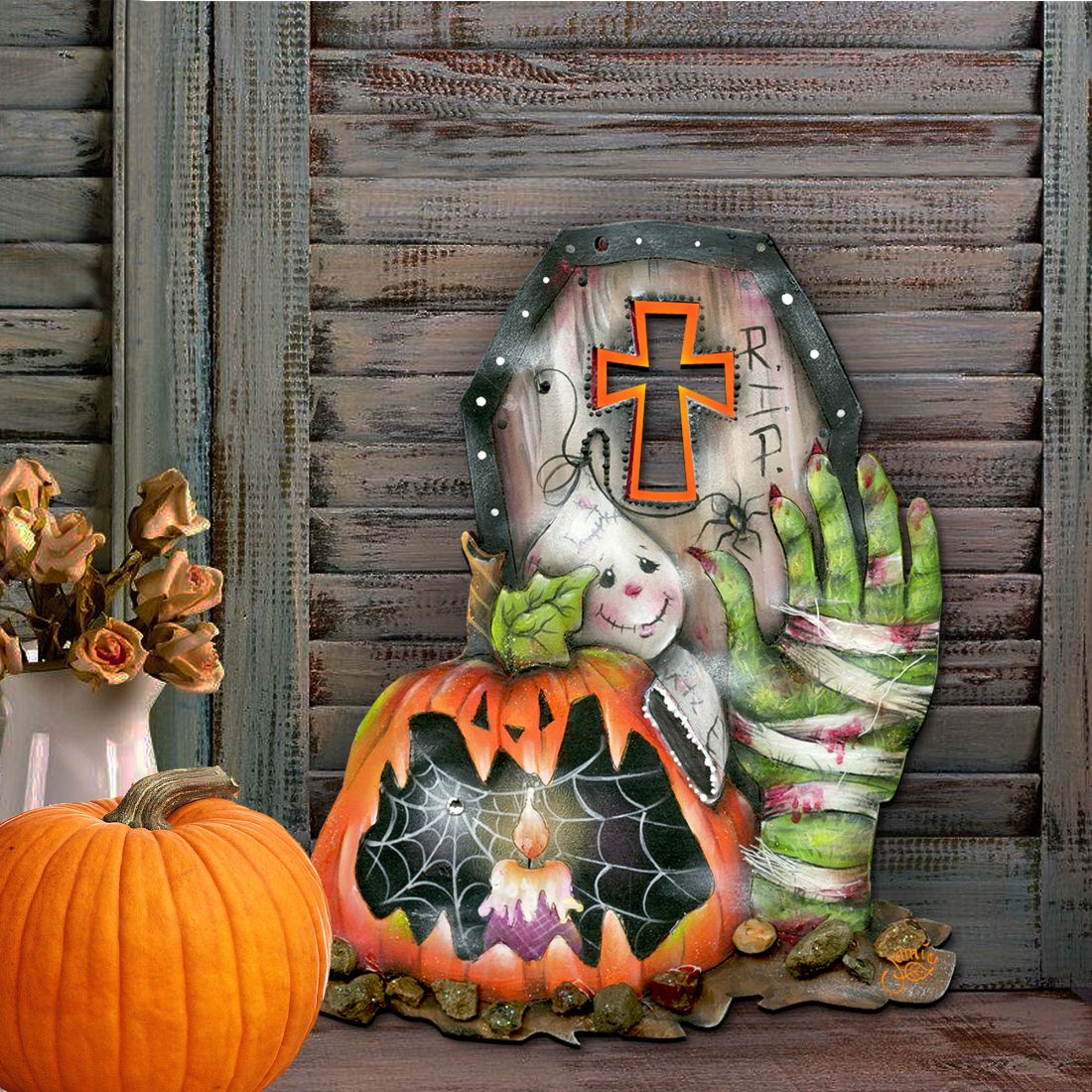 Scary Harry Halloween Door Decor by Jamie Mills-Price - Thanksgiving Halloween Decor - 8457405H