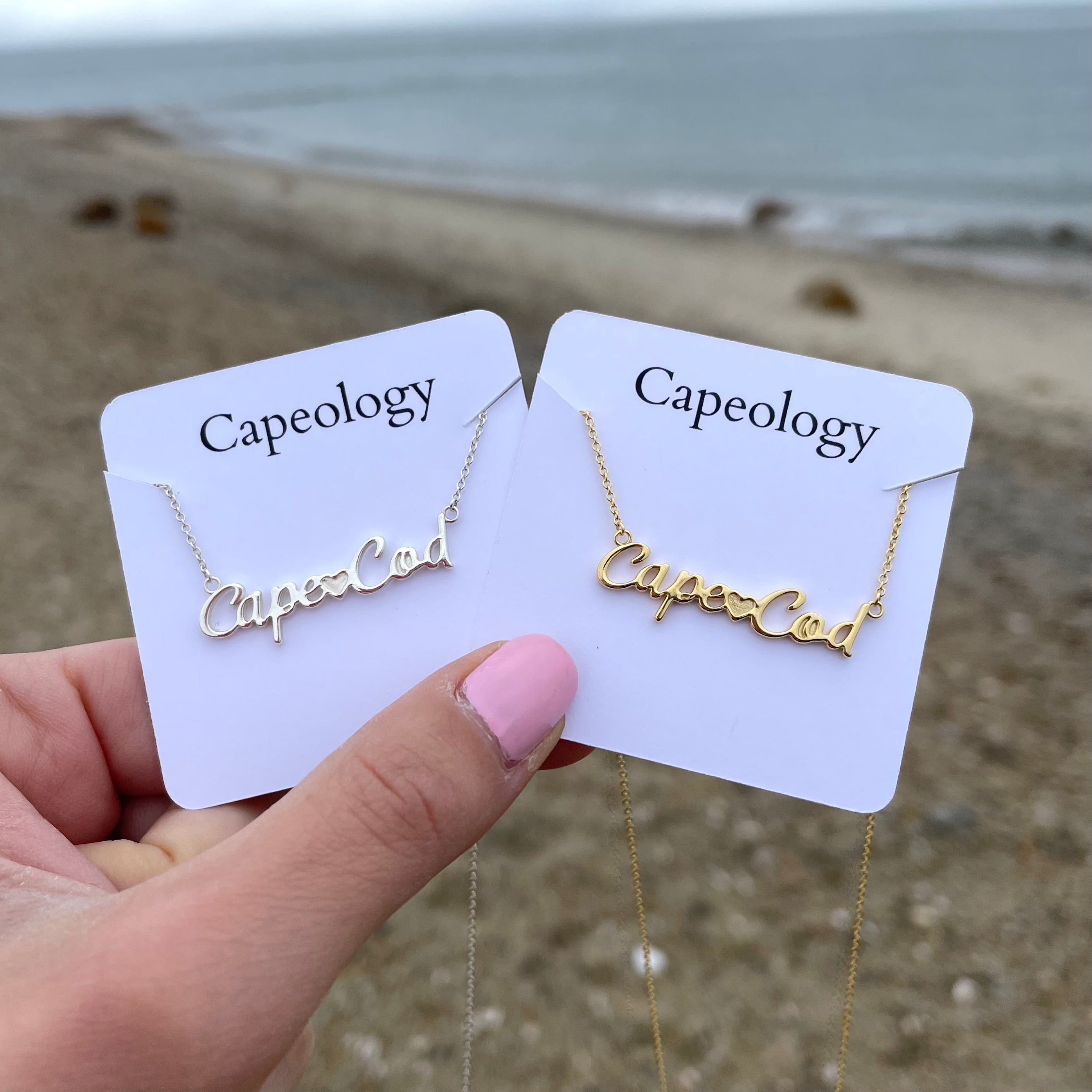 Dainty Cape Cod Script Necklace