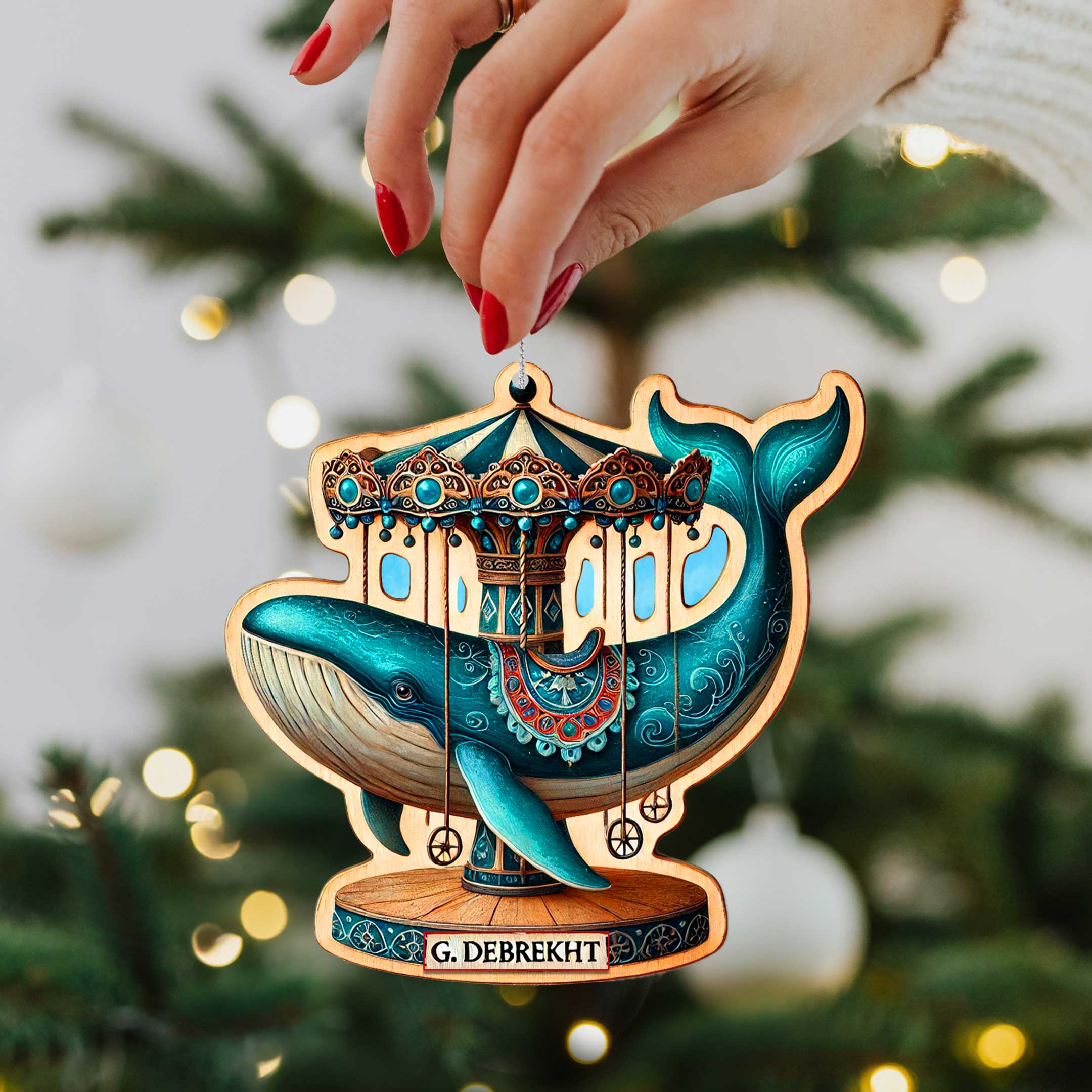 Carousel Animals Christmas Ornaments Set of 12 by G. DeBrekht - Christmas Décor - 8610104-S12