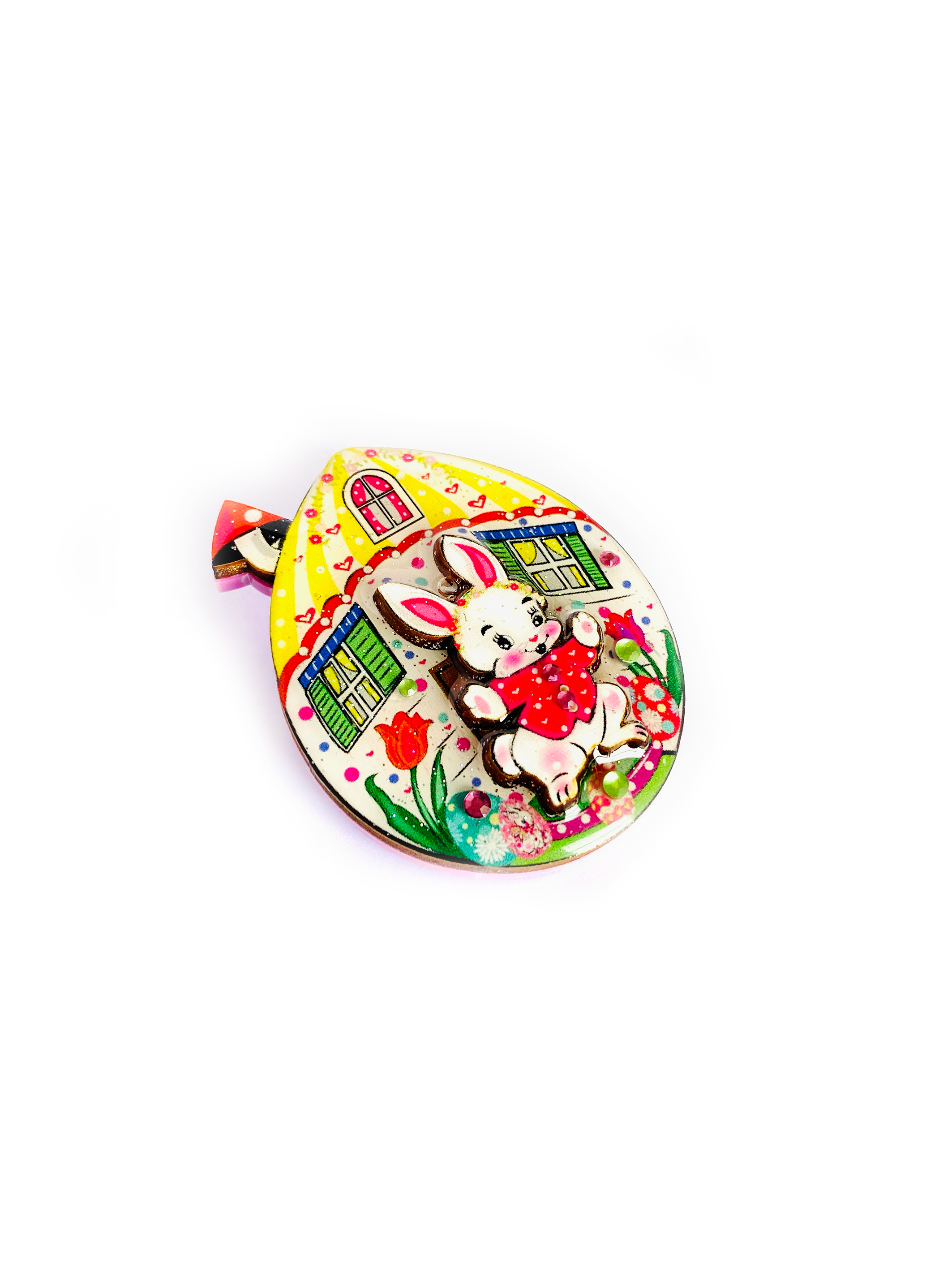 Bobby and his Egg House Brooch by Rosie Rose Parker