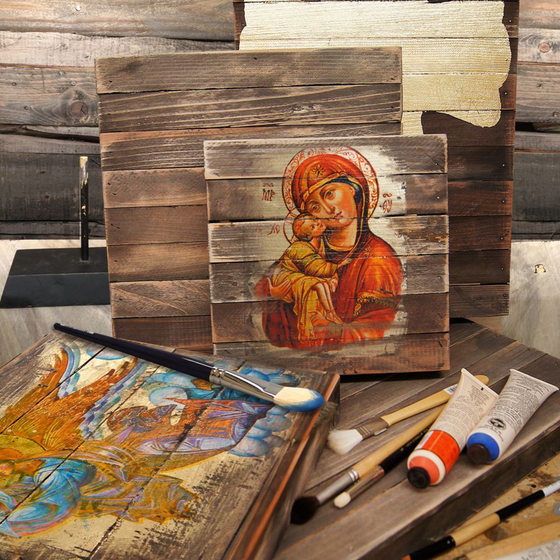 Saint Elena Religious Orthodox Sacred Icon Ornament - Inspirational Icon Décor - 87061