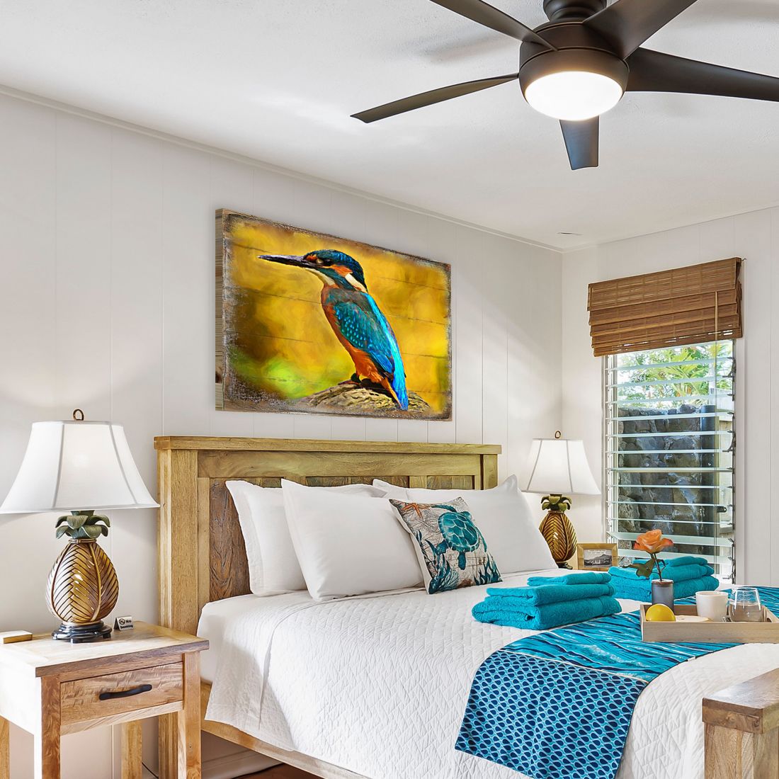 Alyra Bird Art Wooden Wall Art by Nature Wonders - Nature Wildlife Decor - 95298B
