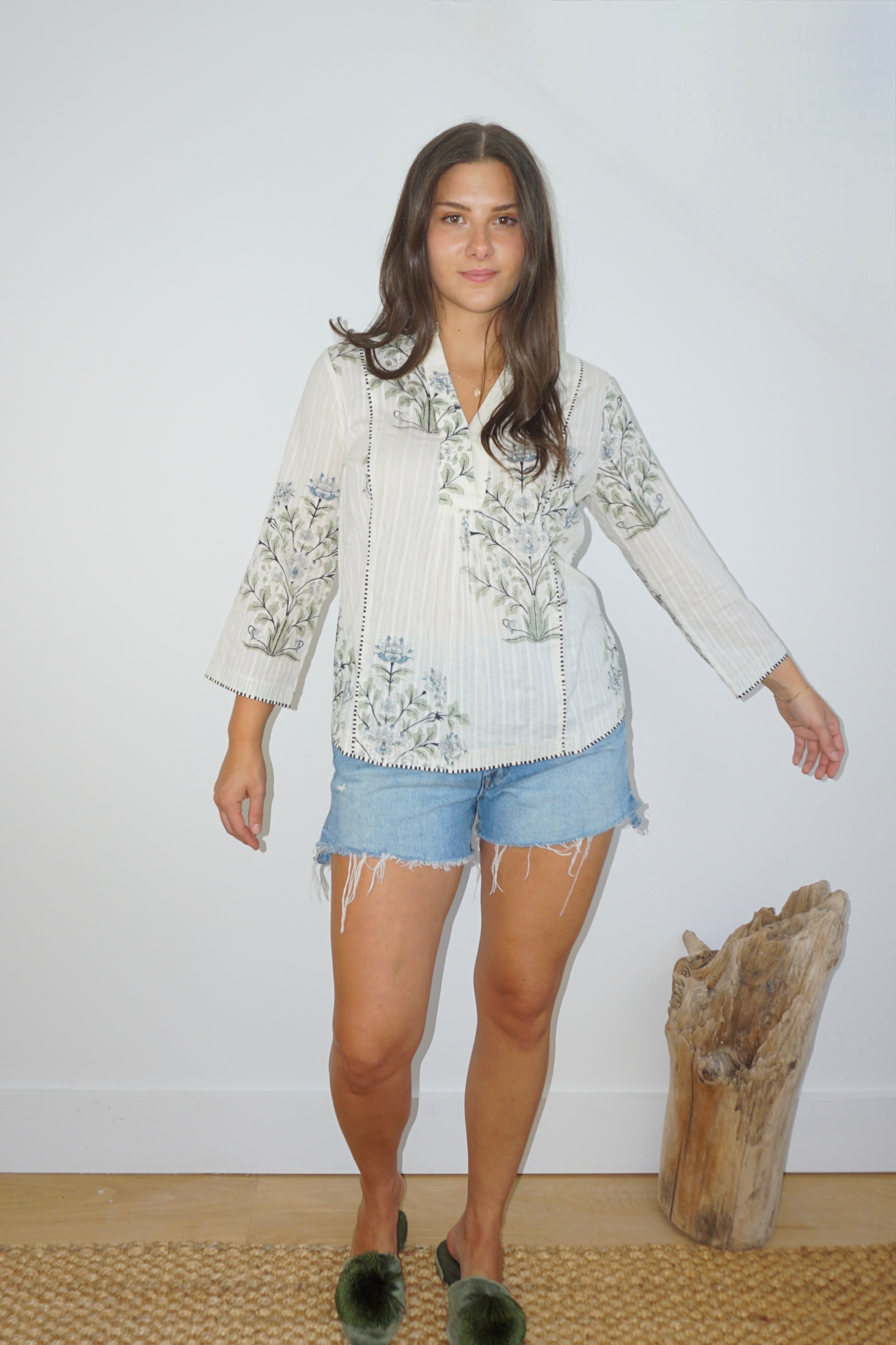 Darcy Top in Vert Victorian