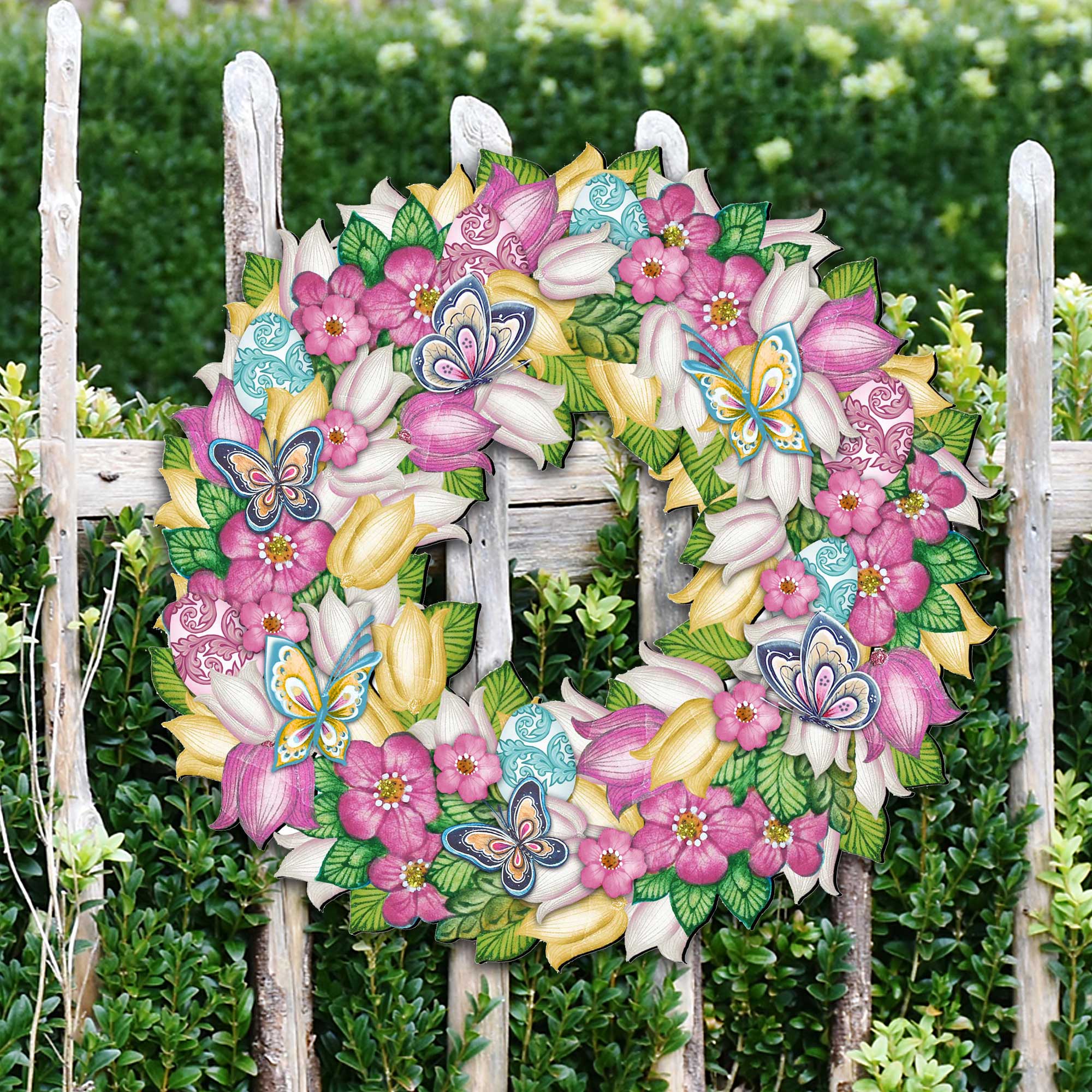Spring Wreath Decorative Door Decor by G. DeBrekht - Easter Spring Decor - 8185301H