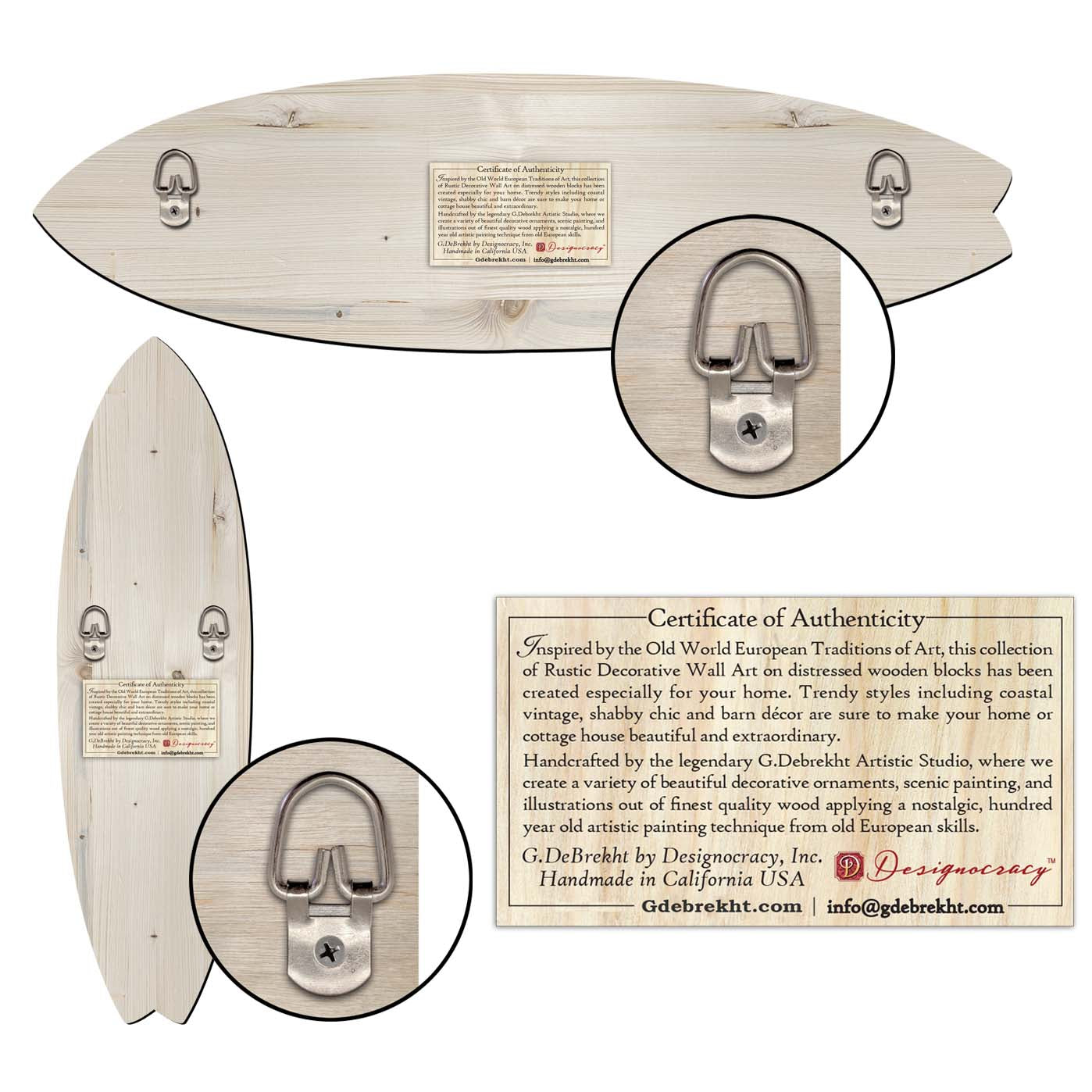 Manatee Surfboard Wall Art – Handcrafted Coastal Decor - Surfboard Wall Decor for Beach House - Art by G. Debrekht - 8490140HS