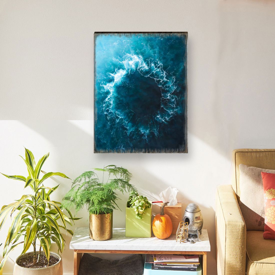 Ocean Art Wooden Wall Art by Nature Wonders - Nature Wildlife Decor - 95392B