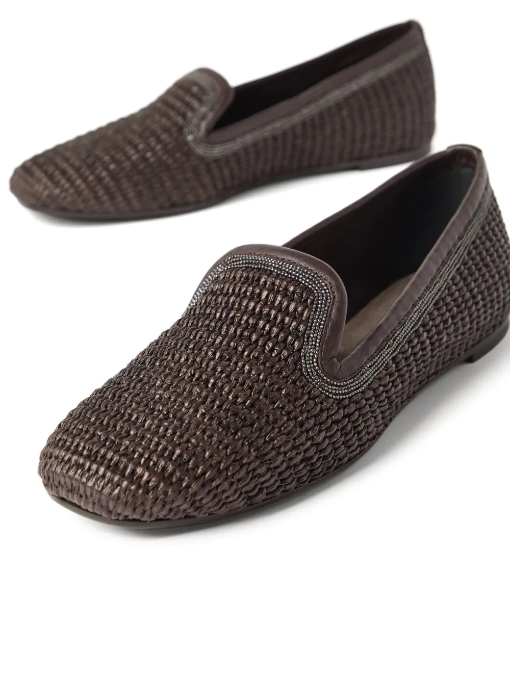 Brunello Cucinelli Women Slippers With Woven Design