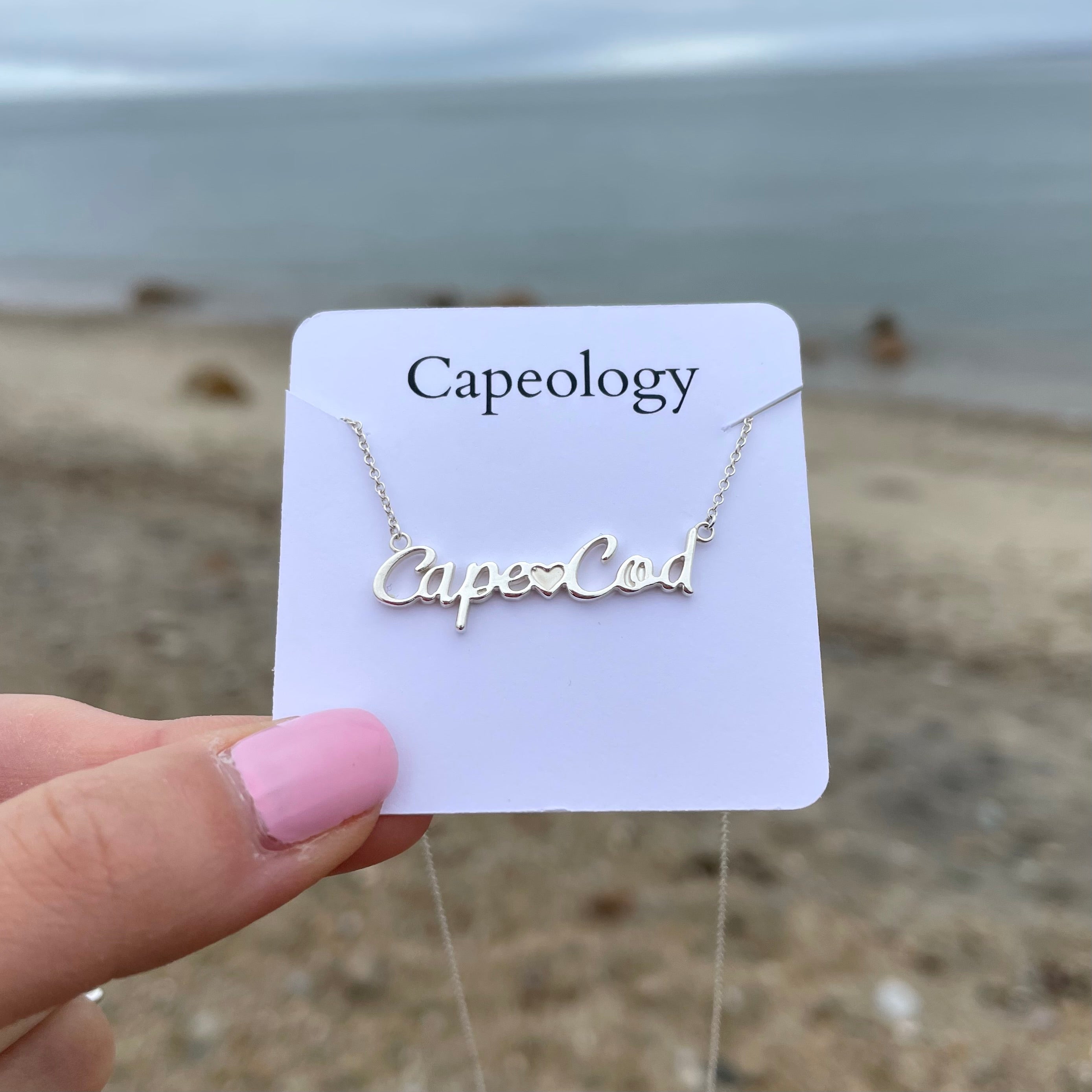 Dainty Cape Cod Script Necklace