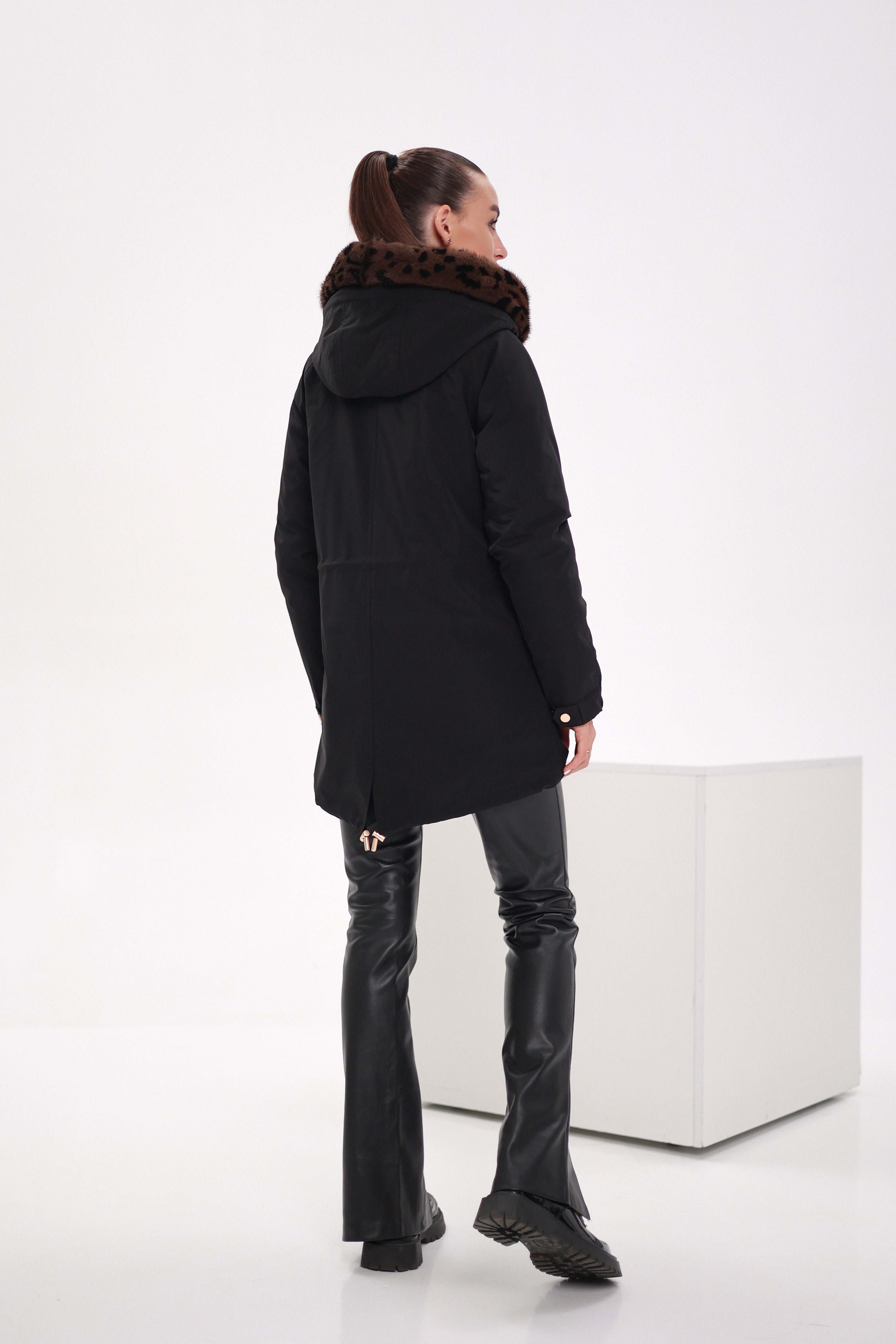 Genuine Scandinavian Mink Fur Parka with Rabbit Fur Insulation