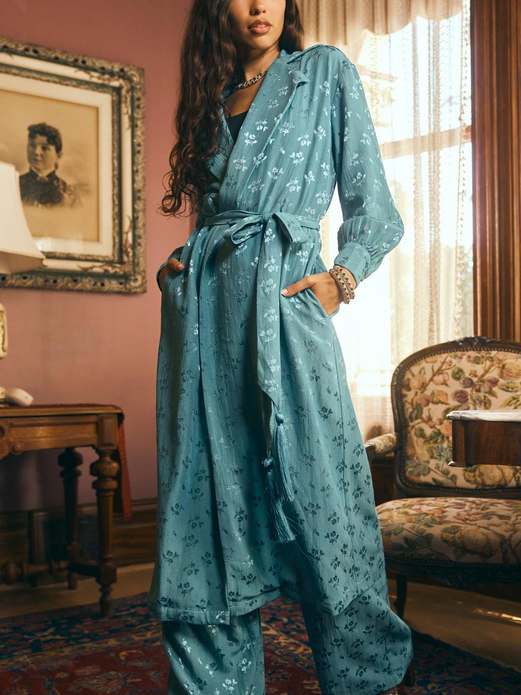 Helen Jacket - Frozen Blue Bouquet