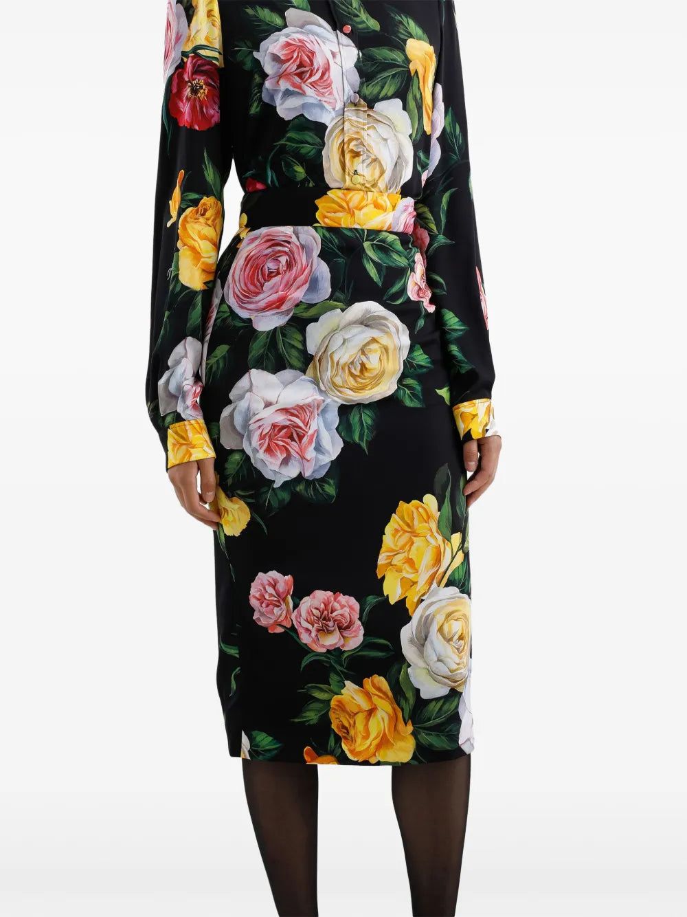 Dolce & Gabbana Women Midi Skirt With Floral Print
