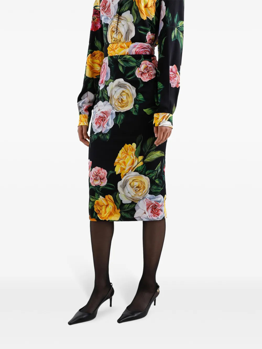 Dolce & Gabbana Women Midi Skirt With Floral Print