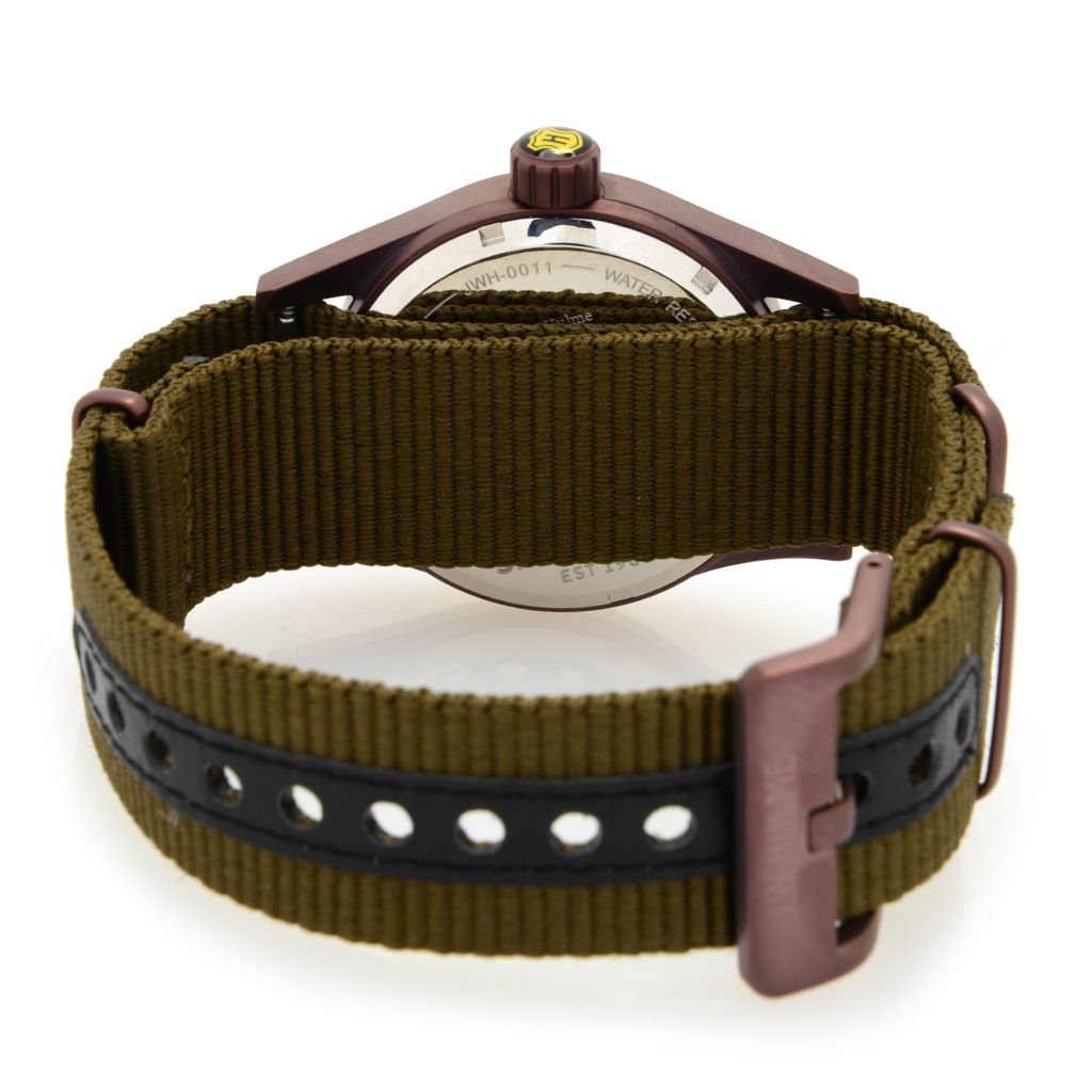 J.W. Hulme 42mm Quartz Date Nylon Strap Watch by Steals