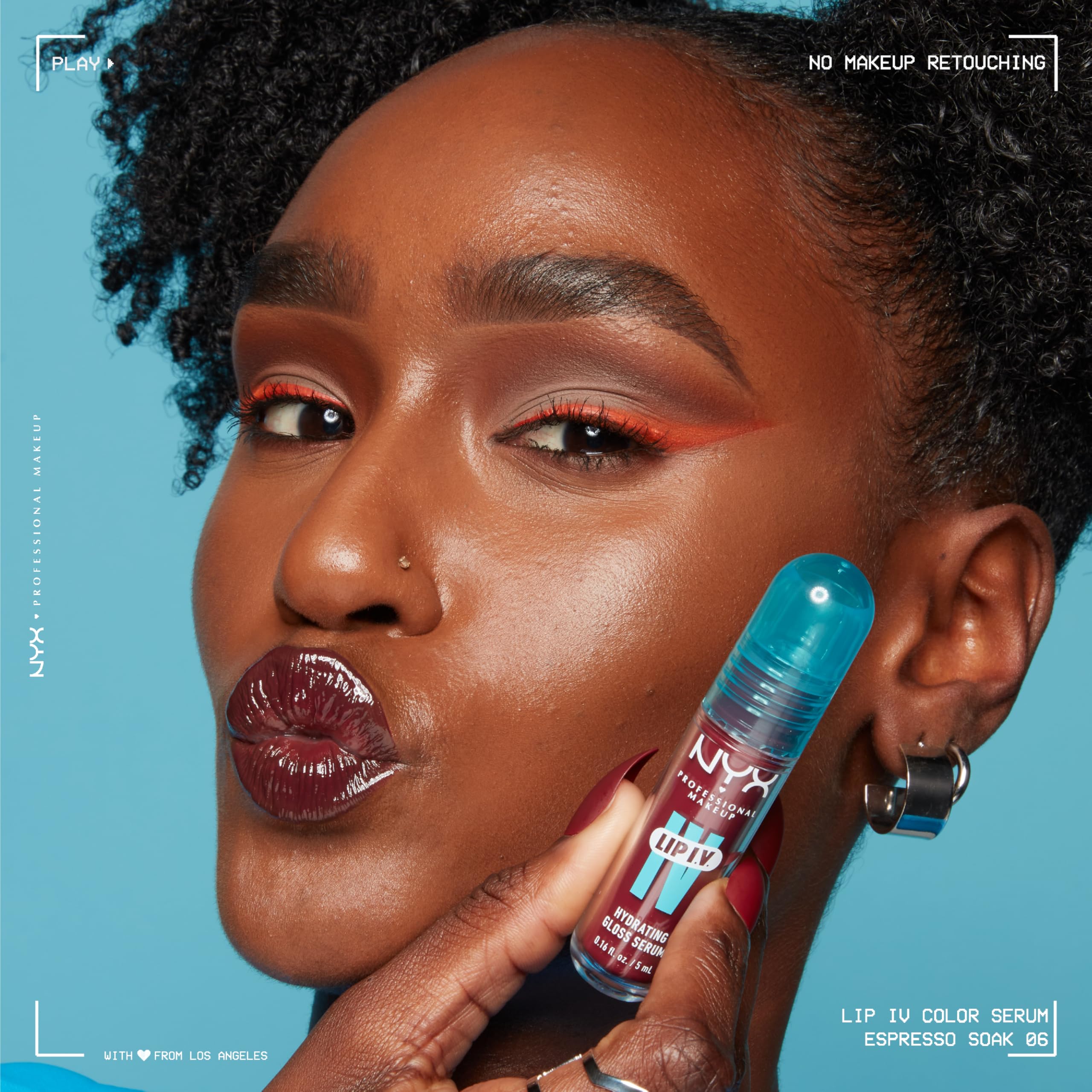 NYX PROFESSIONAL MAKEUP Lip IV Hydrating Glossy Lip Stain with 12HR Hydration - Drippin In Rose (Pink)