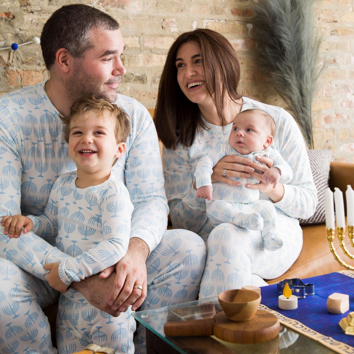 Matching Family One-Piece Baby Pajamas - Light the Menorah
