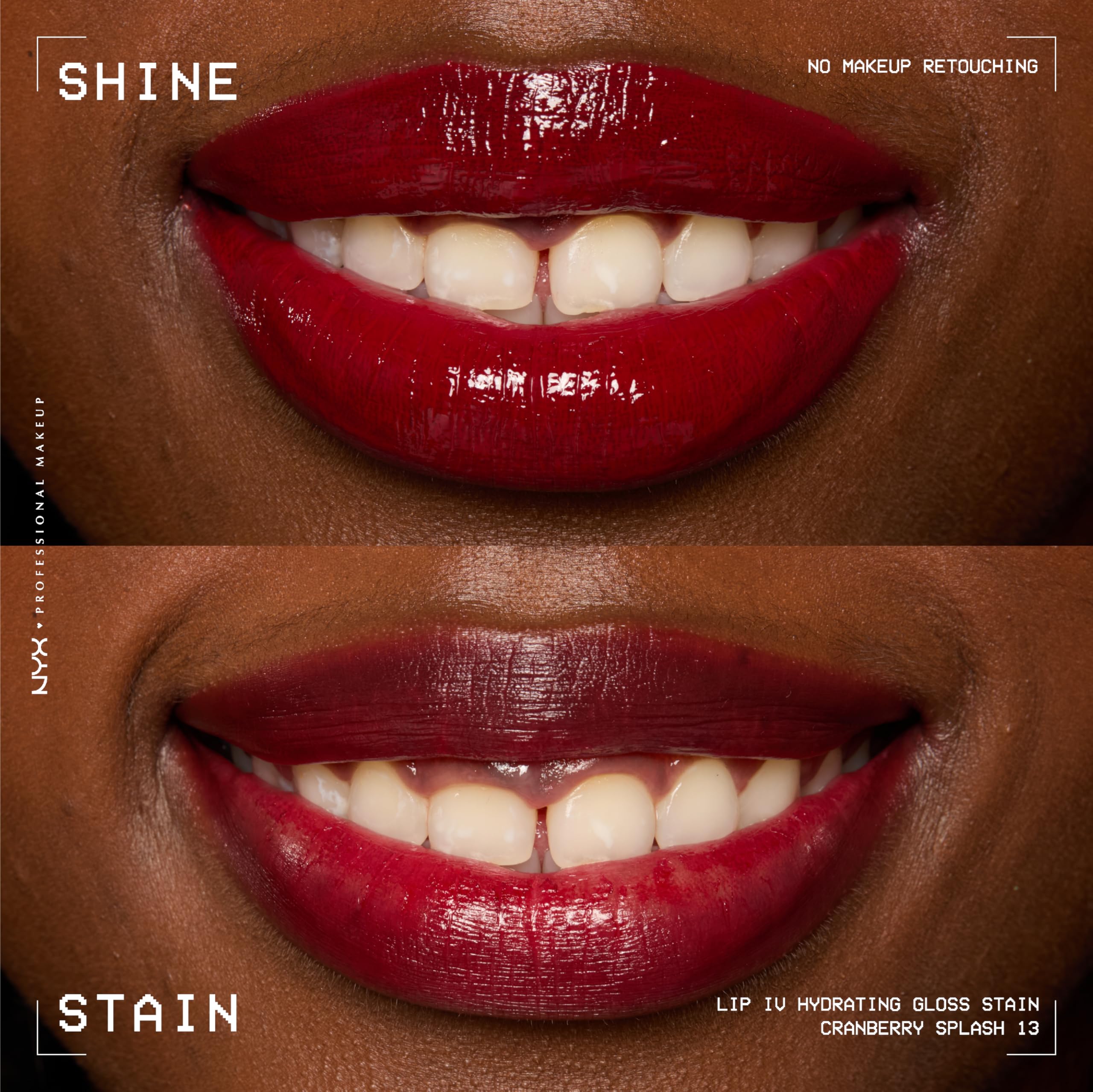 NYX PROFESSIONAL MAKEUP Lip IV Hydrating Glossy Lip Stain with 12HR Hydration - Drippin In Rose (Pink)