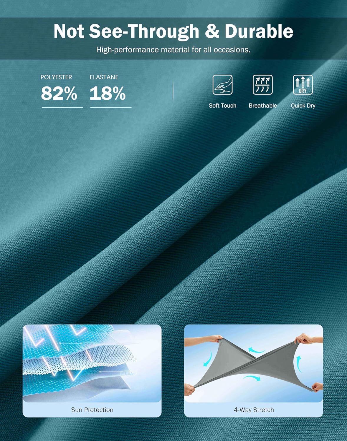 SANTINY 18" Skorts for Women 3 Pockets High Waist Long Athletic Tennis Skirt Golf Skort for Casual Summer Travel