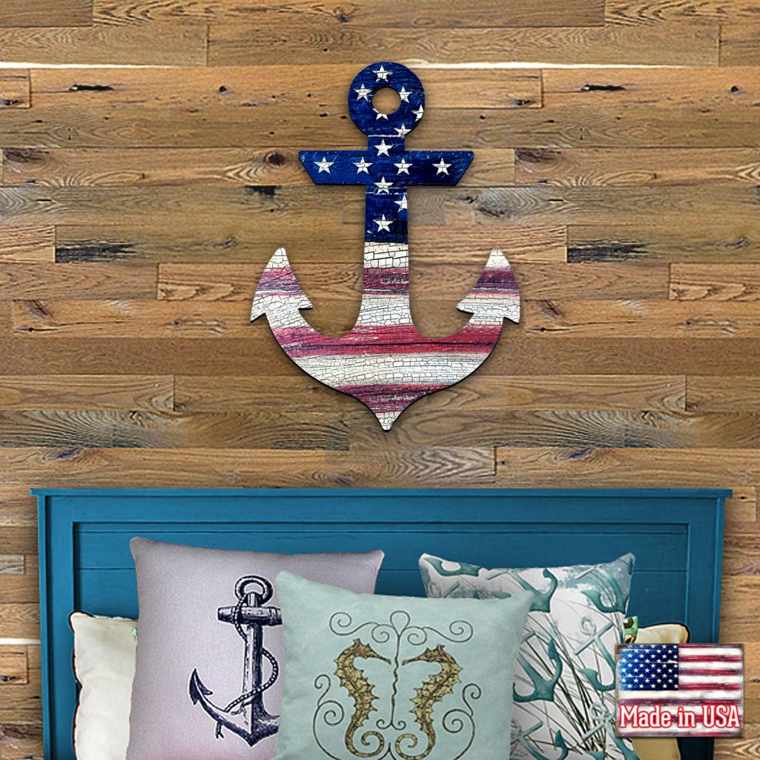 American Anchor Holiday Door Decor - American Christmas Decor - 8198913H
