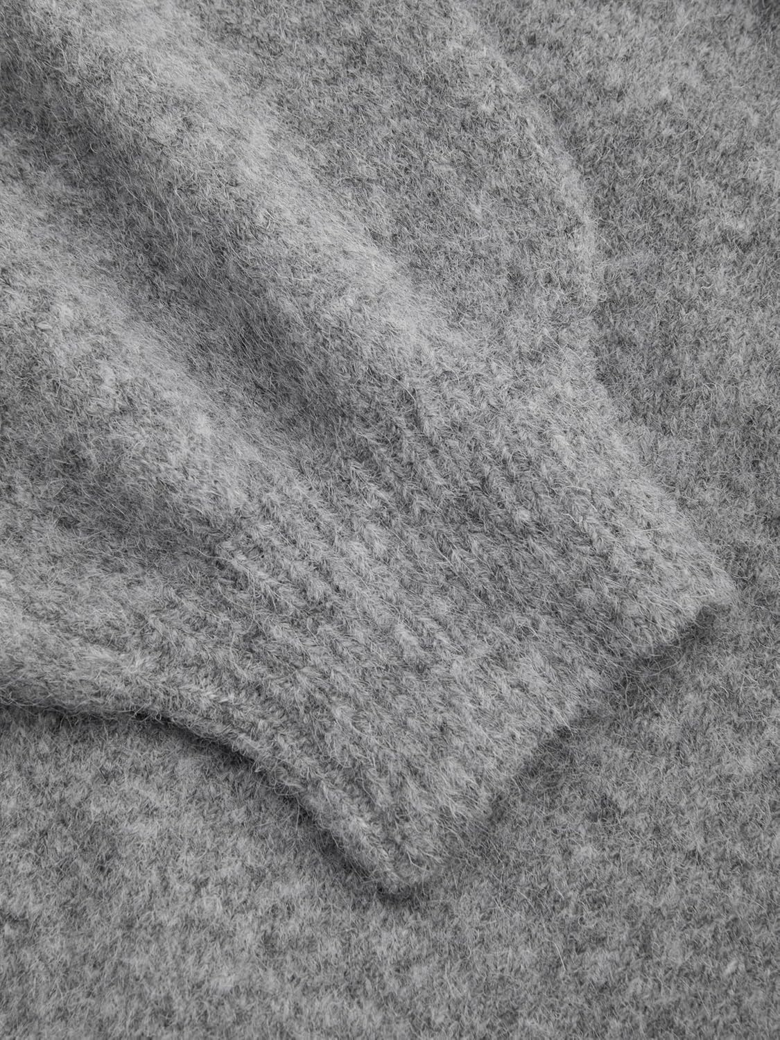 CIDER Womens Oversized Knit Sweater Pullover Crew Neck Casual Jumper Cozy Sweaters Grey