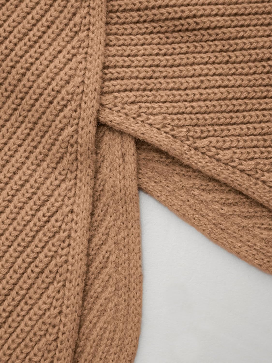 CIDER Cropped Sweaters for Women Turtleneck Sweater Long Sleeve Ribbed Knit Lantern Sleeve Pullover Fall Outfits