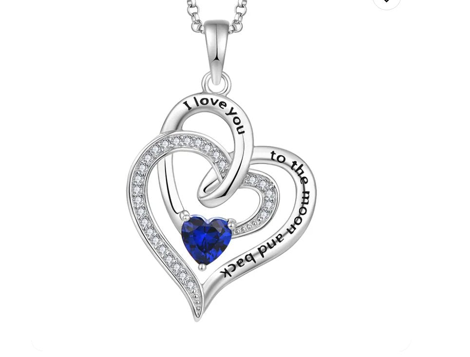 925 Sterling Silver Rhodium 1.1mm Cable Chain Lobster Clasp 0.05ct Diamond Open Love Heart Necklace 18 Inch Jewelry Gifts for Women