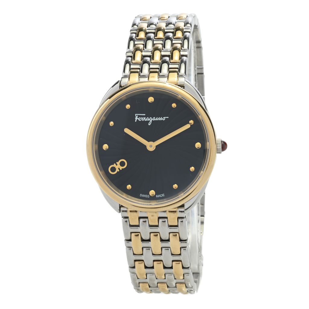 Ferragamo Women's Cuir Swiss Made Quartz Bracelet Watch by Steals