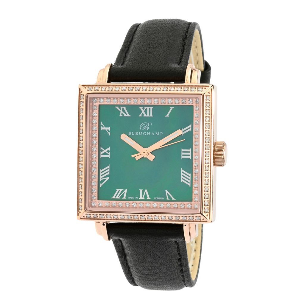 Bleuchamp Women's Carree LE Swiss Quartz 1.28ctw Diamond Watch by Steals