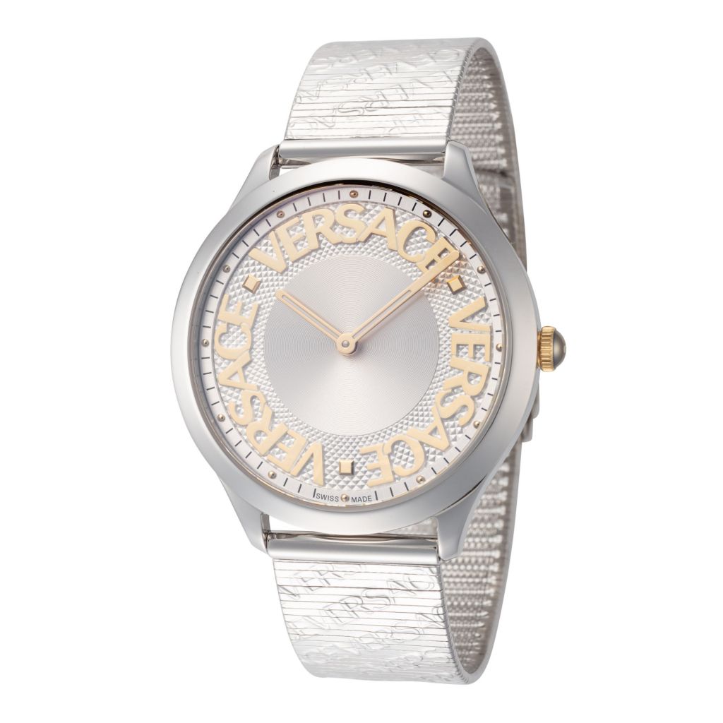 Versace Women's Signature Logo Halo Swiss Made Bracelet Watch by Steals
