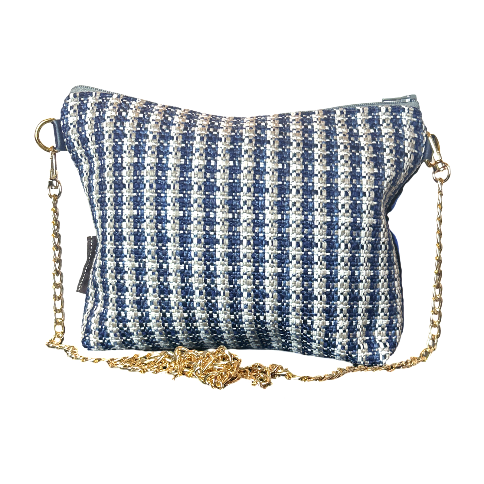 Couvertures et Tenues du Jour Blue Vintage Scarf Crossbody Bag