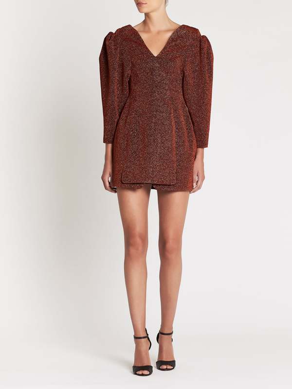 Camilla and Marc Baylee Dress Metallic Red Size 4 by Steals