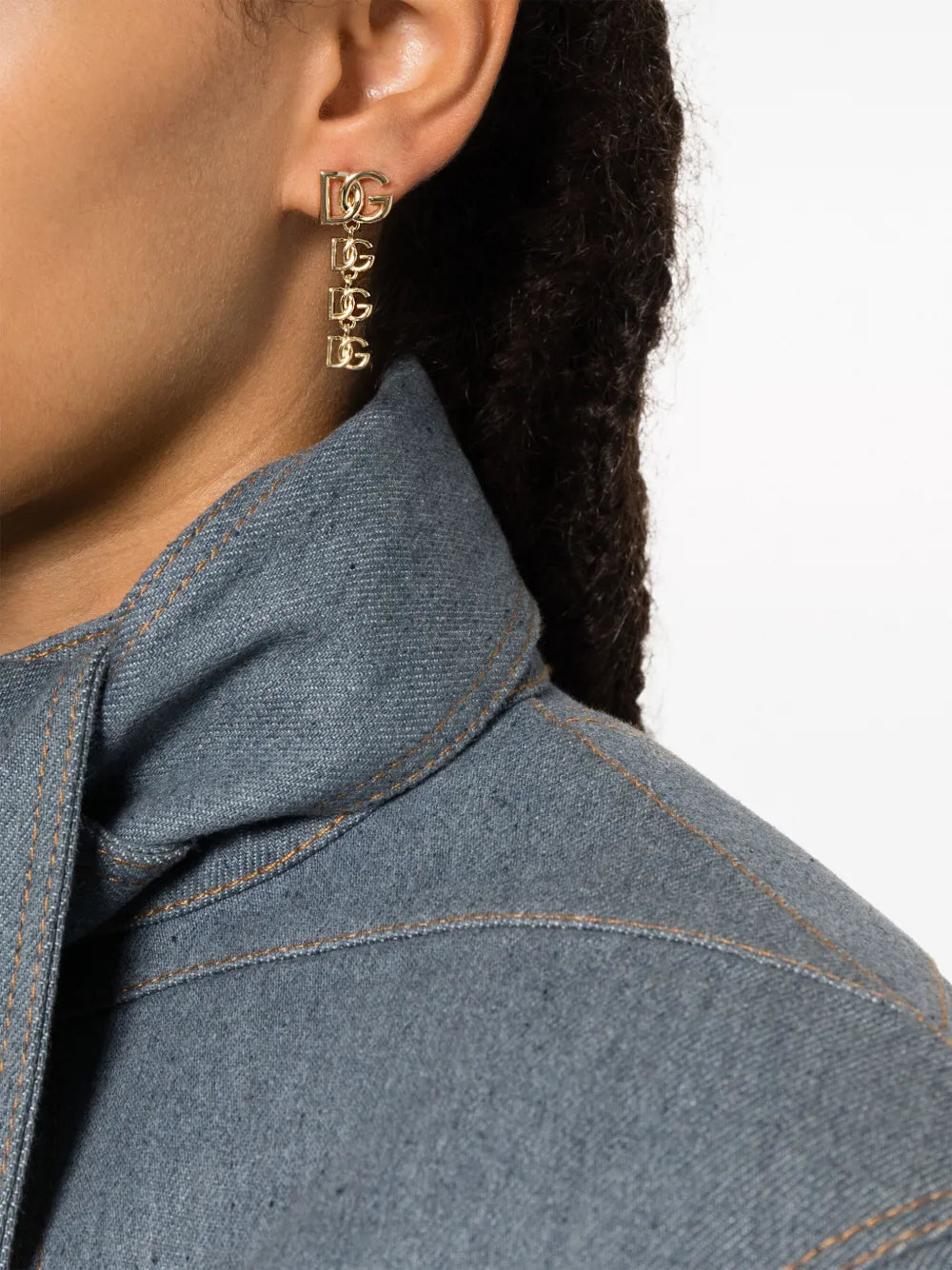 Dolce & Gabbana Women Logo Drop Earrings