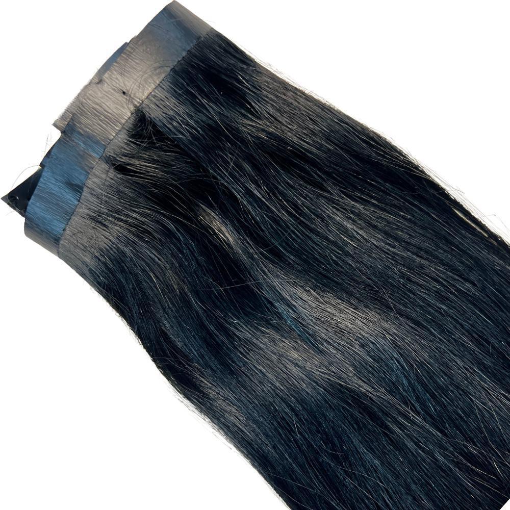 Natural Black Seamless Clip-In 100% Human Hair Extensions
