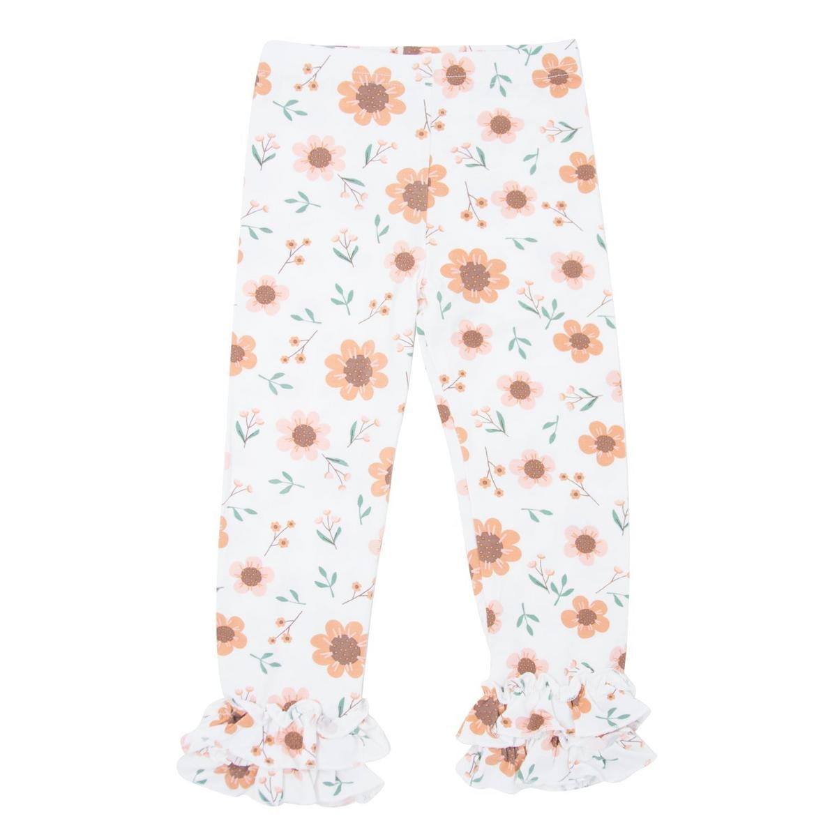 Ruffle Bottom Legging - Sunflower