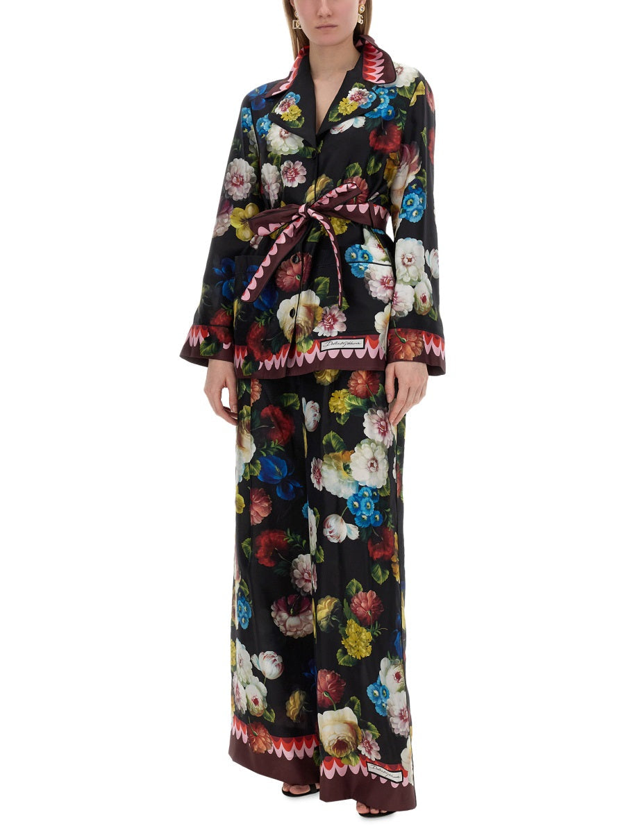 Dolce & Gabbana Women Pants With Floral Print