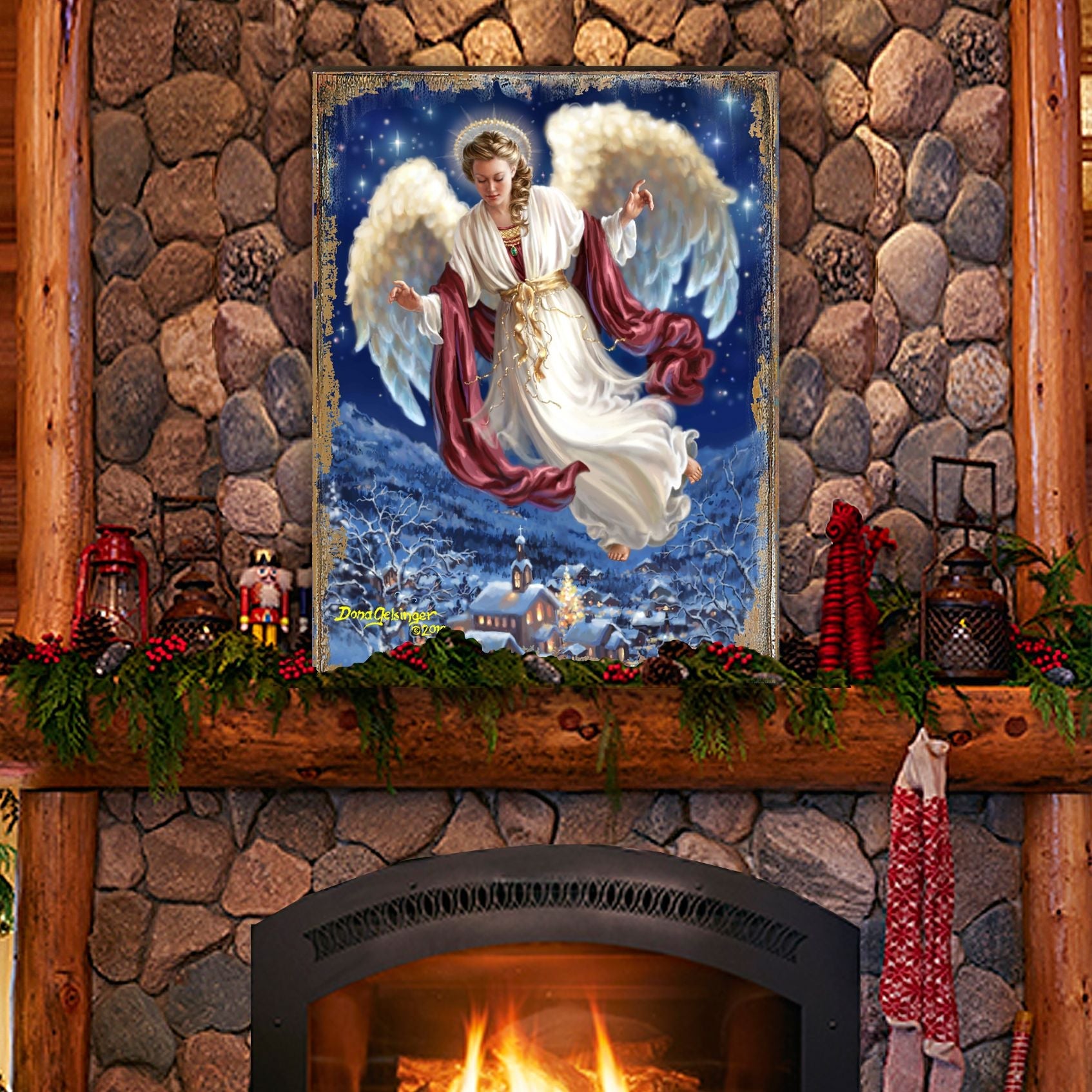 Piece on Earth Wooden Wall Art by D. Gelsinger - Nativity Holiday Décor - 95663B08