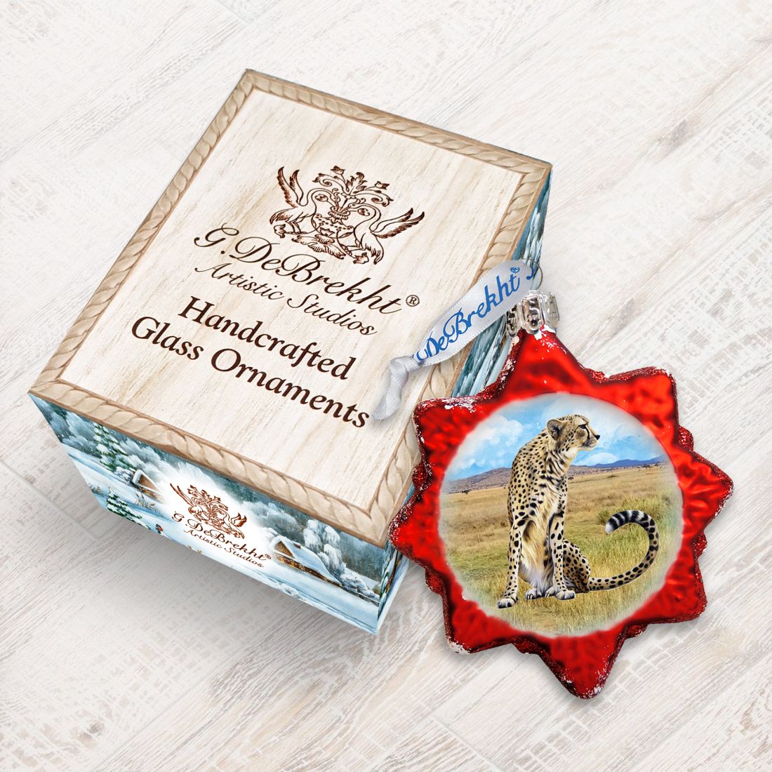 Japer Mercury Glass Ornament by G. DeBrekht - Wildlife Holiday Decor - 771040