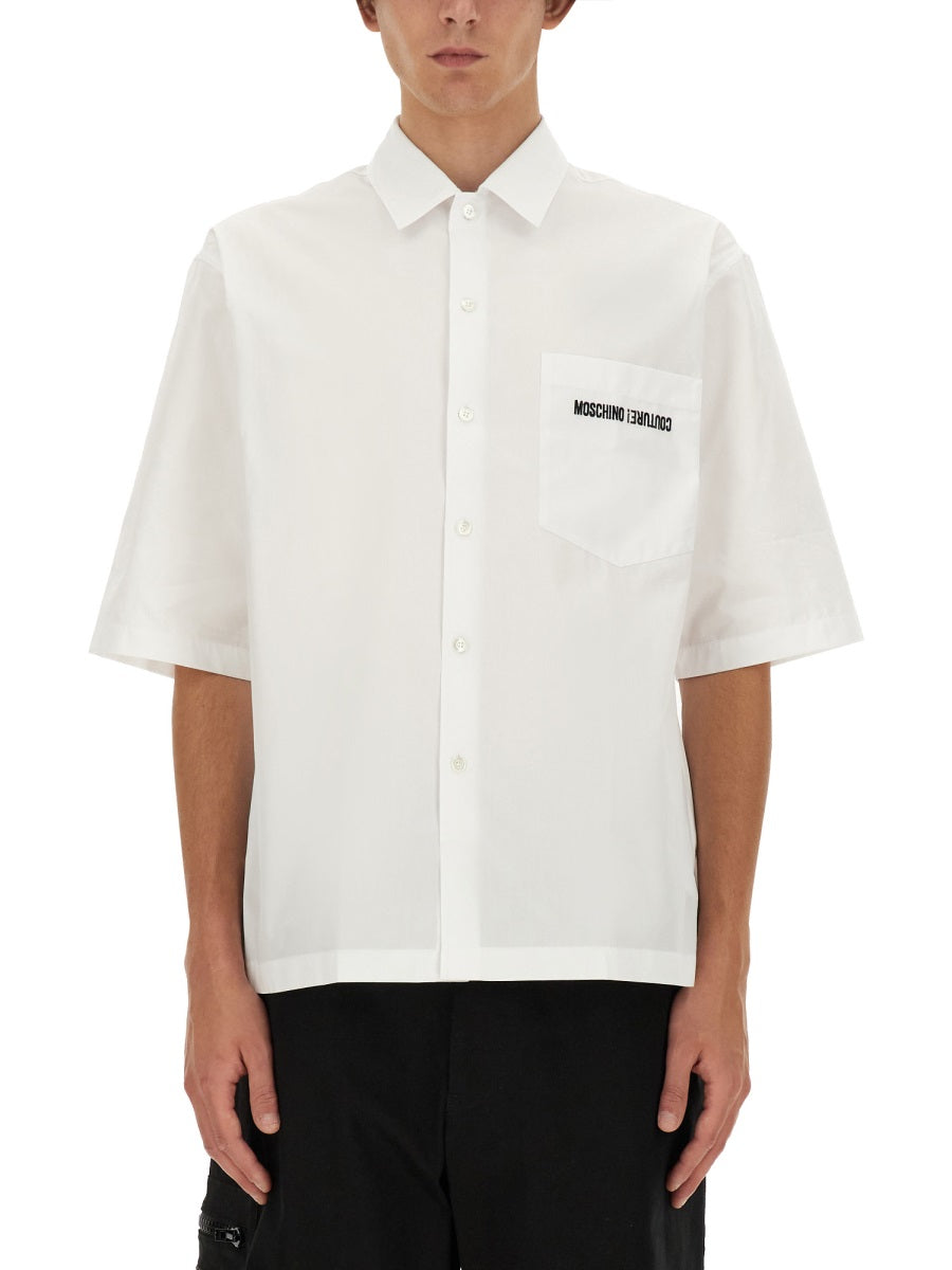 Moschino Men Upsidedown Logo Shirt
