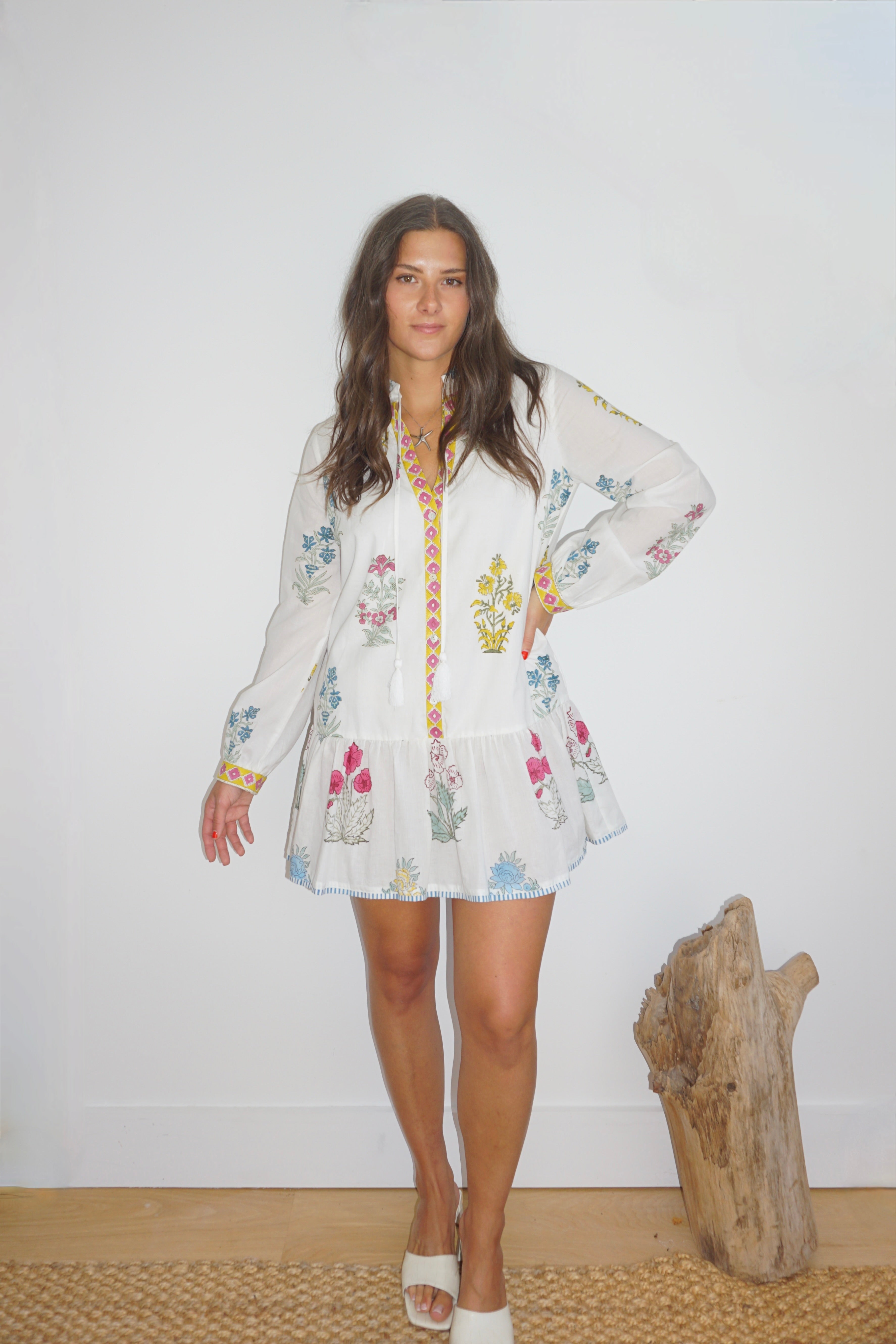 Carrie Dress in Mixed Print Floral