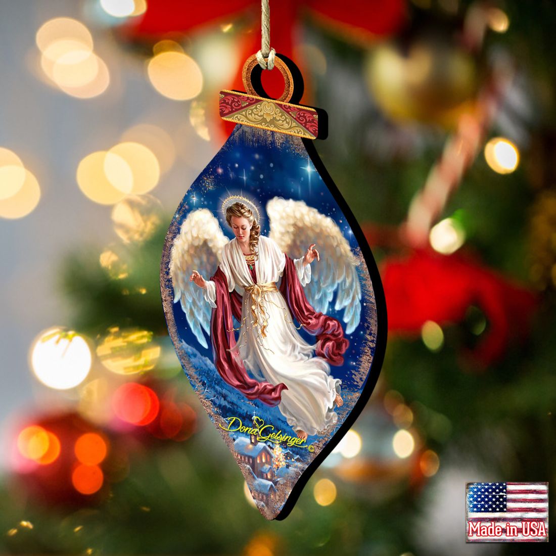 Pigeoneers Angel Wooden Ornaments by Gelsinger - Nativity Holiday Decor - 8041118-1208